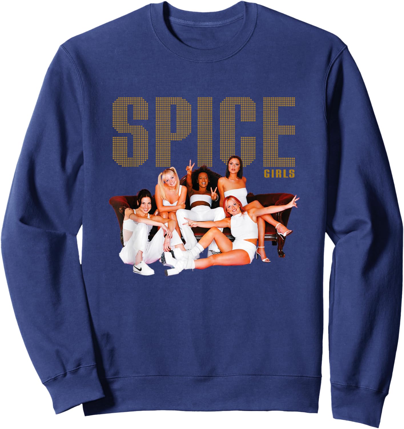 Official Spice Girls Sofa Photo, Black, S Sweatshirt - Sweatshirt | Navy
