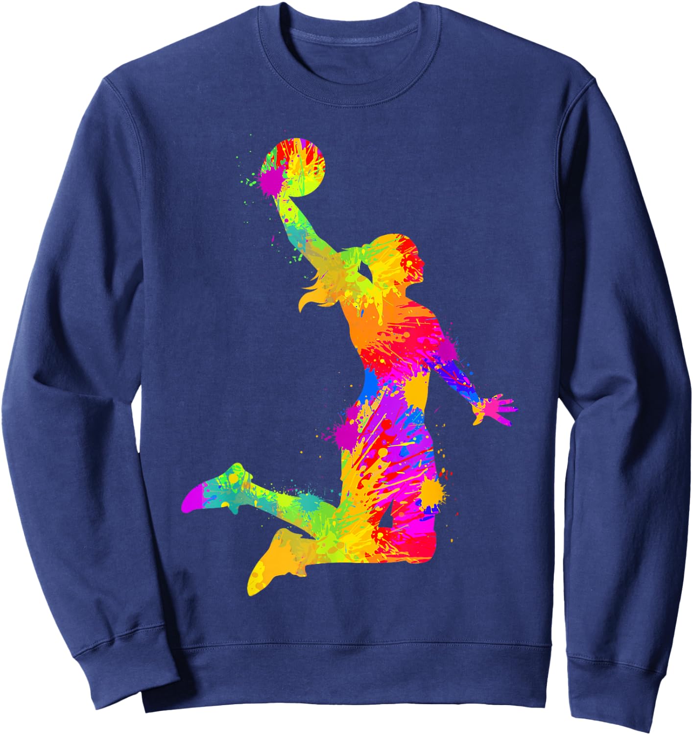 Basketball Girl's Women's Children's , black Sweatshirt - Sweatshirt | Navy