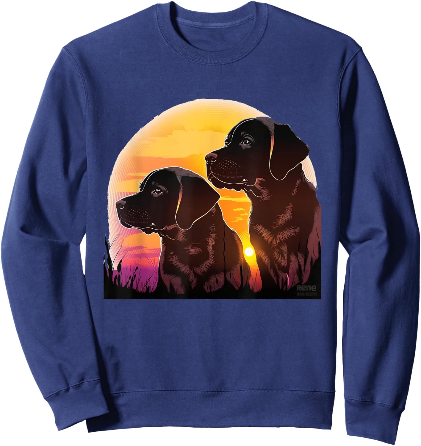 Cute Black Lab Black Labrador Retriever Puppy Dog Mom Animal Men Women Kids Sweatshirt - Sweatshirt | Navy