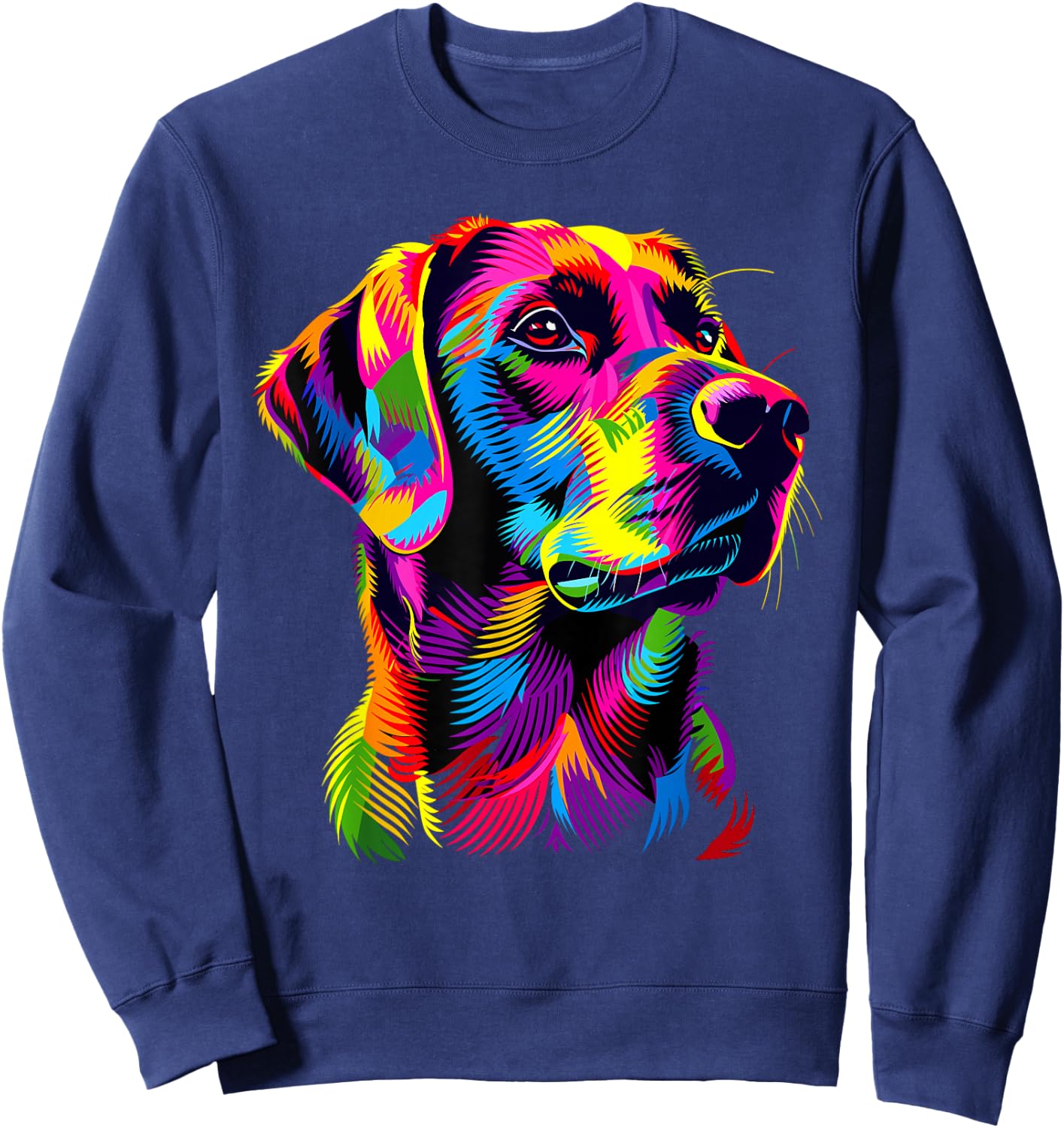 Labrador Retriever Bunte Farben Pop Art Hund Labradore Sweatshirt - Sweatshirt | Navy