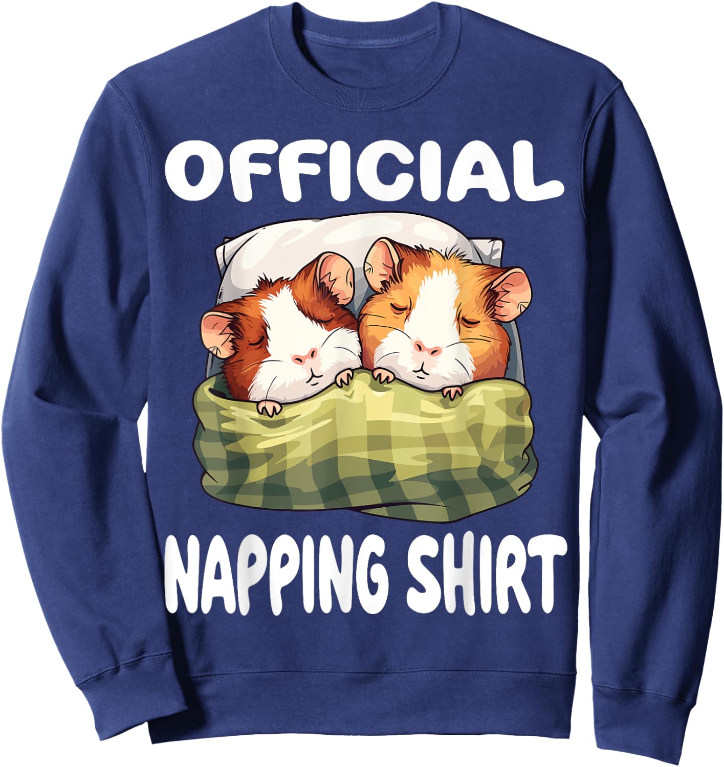 Guinea Pig Official Napping shirt Pajamas Nightgown Sweatshirt - Sweatshirt | Navy