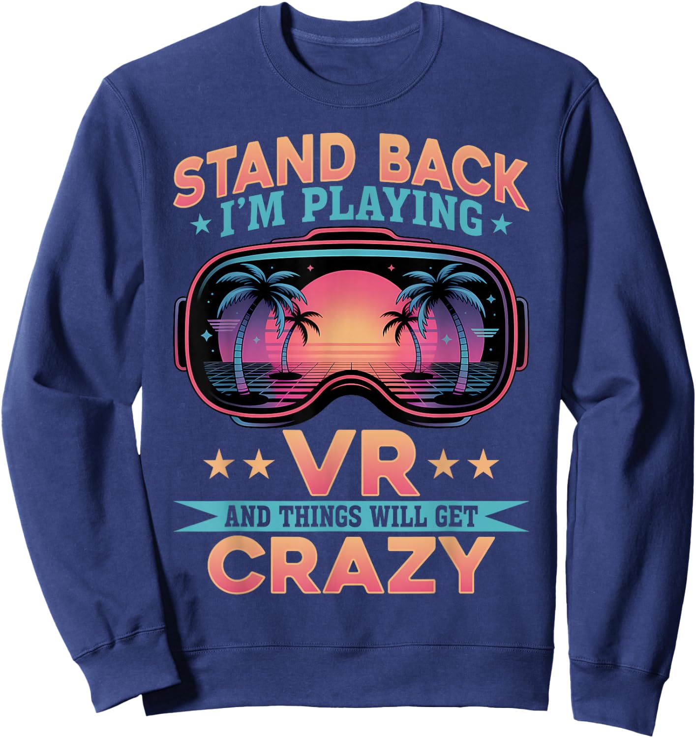 Gaming Funny VR Gamer Sweatshirt - Sweatshirt | Navy