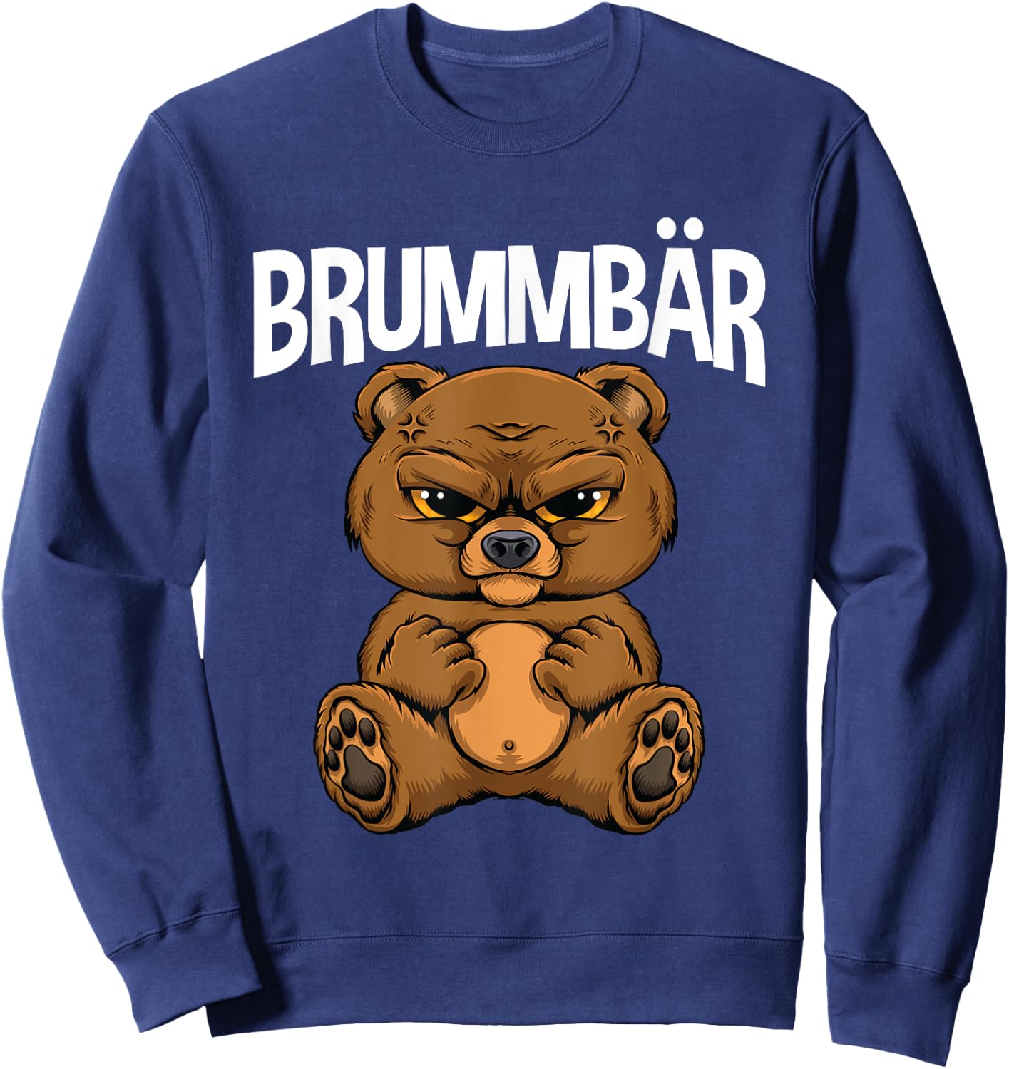Grummbär Bear Genervt Brown Bear Kein Bock , black Sweatshirt - Sweatshirt | Navy