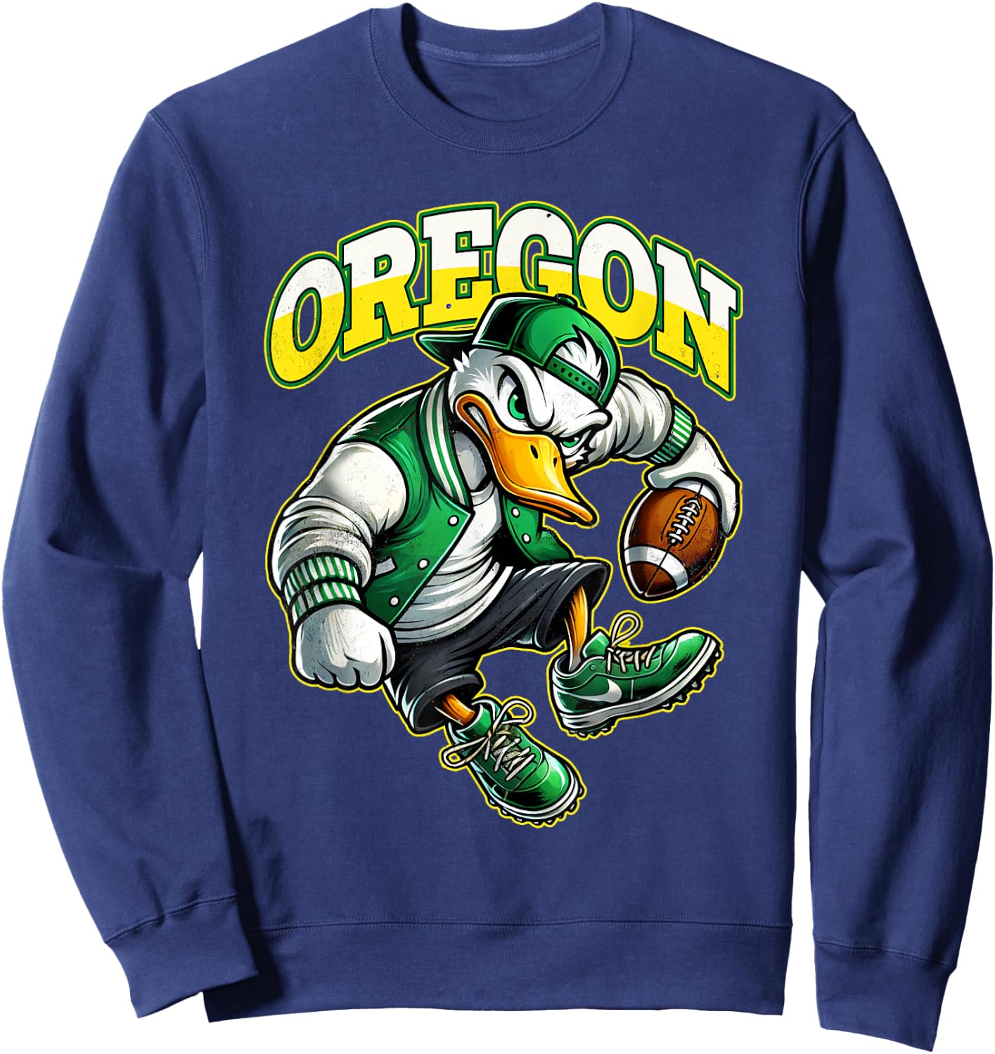 Graphic Oregons Proud Name Personalized Love Sports Vintage Sweatshirt - Sweatshirt | Navy