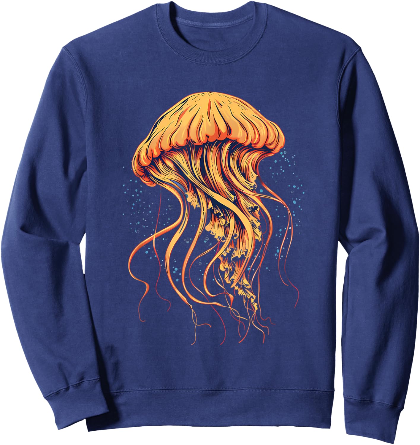 Jellyfish Artwork Sea Ocean Animal Lover Ocean Sea Jellyfish Sweatshirt - Sweatshirt | Navy