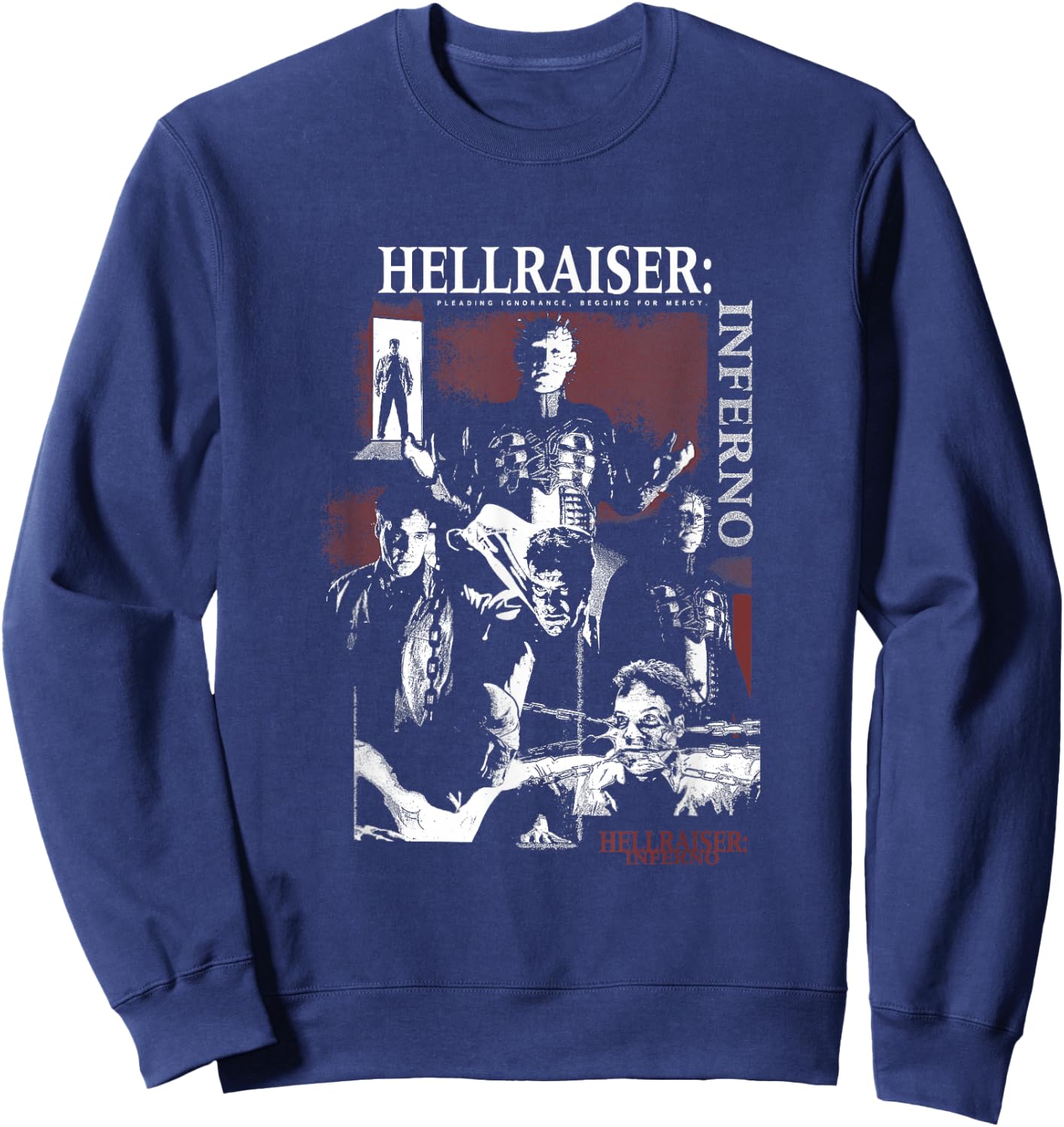 Hellraiser Inferno VIII Logo PAPL14568 , Black, S Sweatshirt - Sweatshirt | Navy