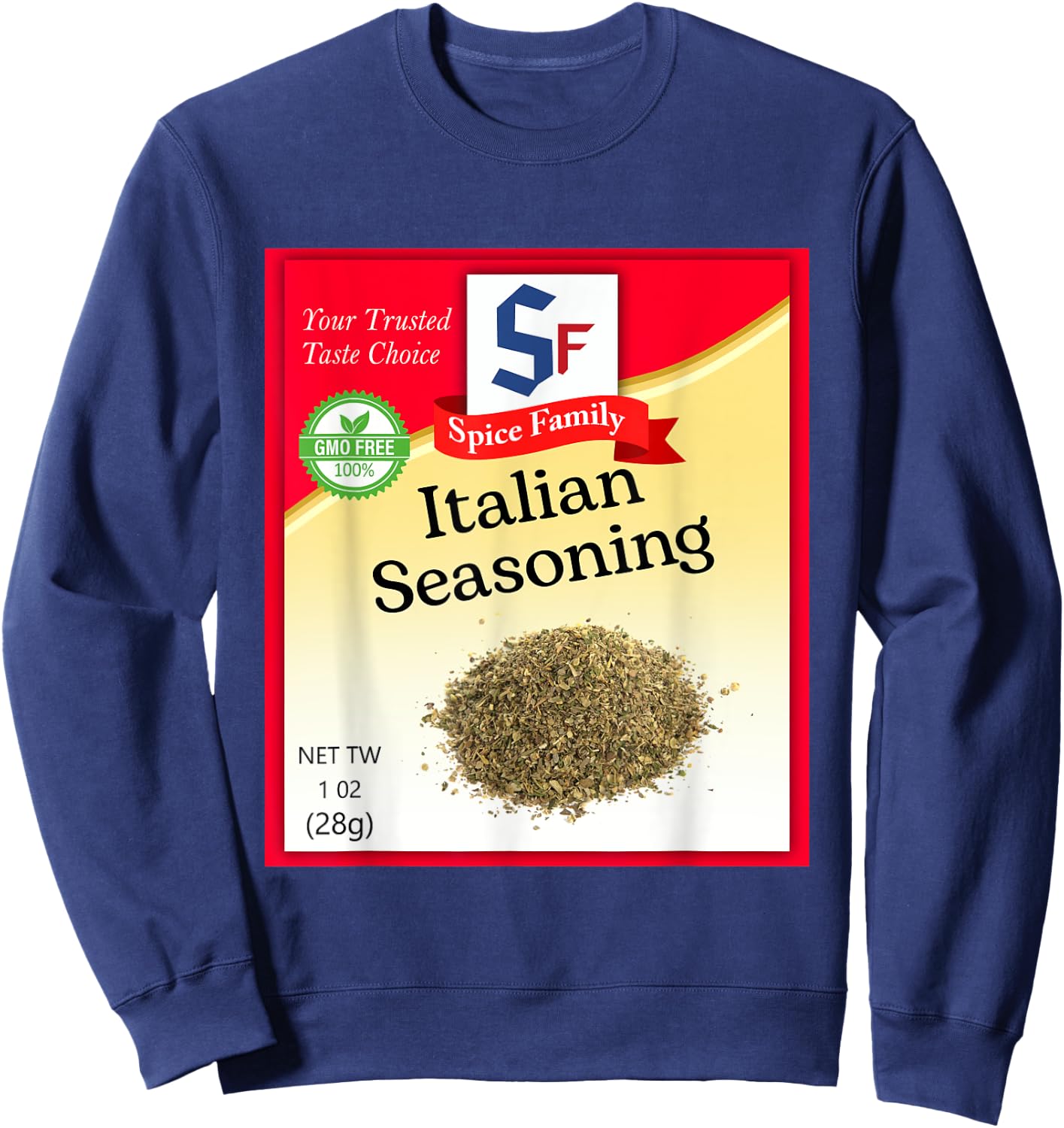 Italian Seasoning Condiment Holiday Spice Group Costumes Sweatshirt - Sweatshirt | Navy