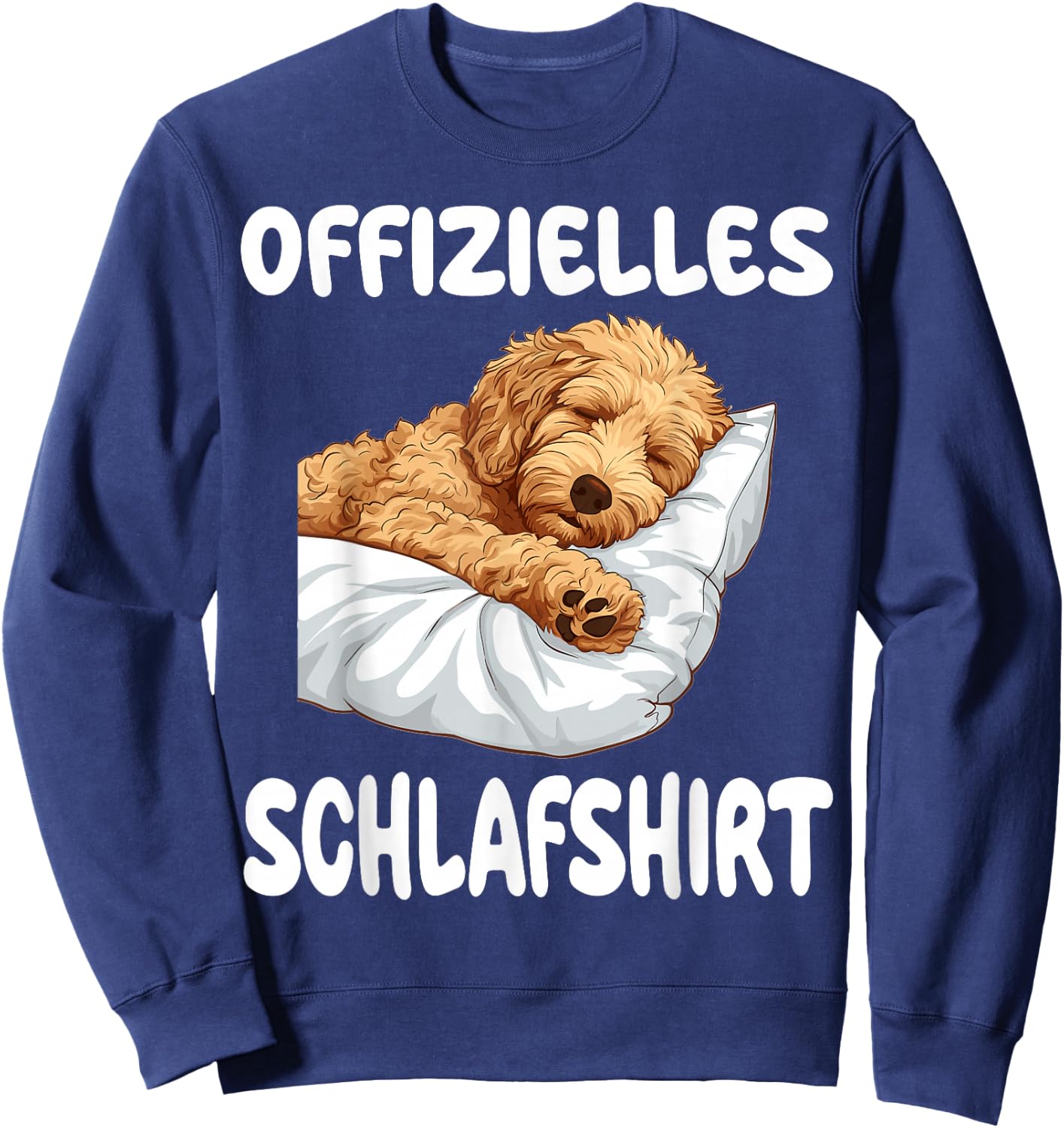 Funny Goldendoodle Dog Official Sleep Shirt Nightdress , black, S Sweatshirt - Sweatshirt | Navy