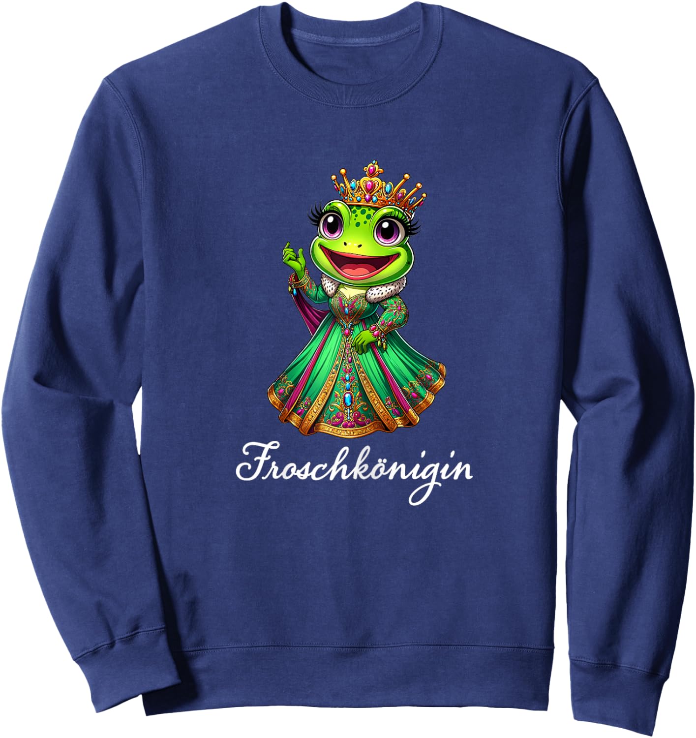 Frog Queen Carnival Girls' Princess Frog Queen , black Sweatshirt - Sweatshirt | Navy