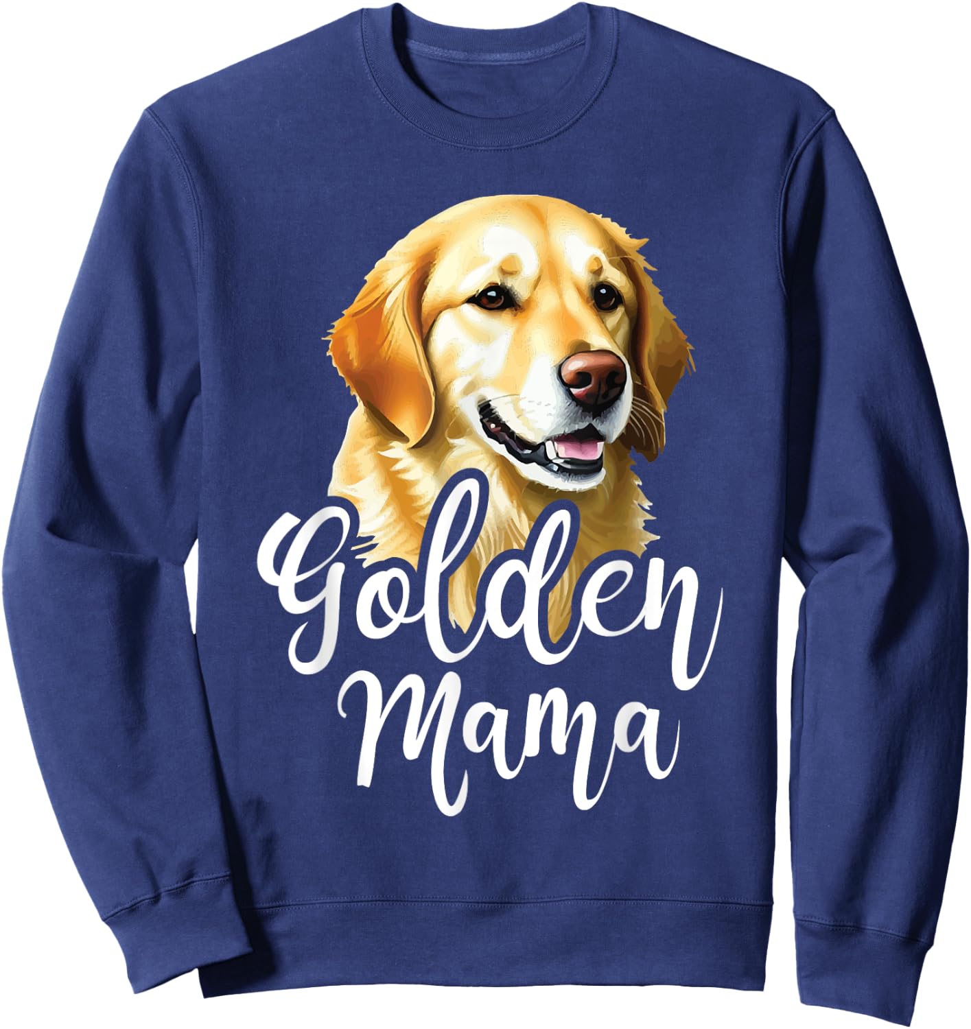 Golden Mama - Mother's Day Dog Owner Canine Lover Women Kids Sweatshirt - Sweatshirt | Navy