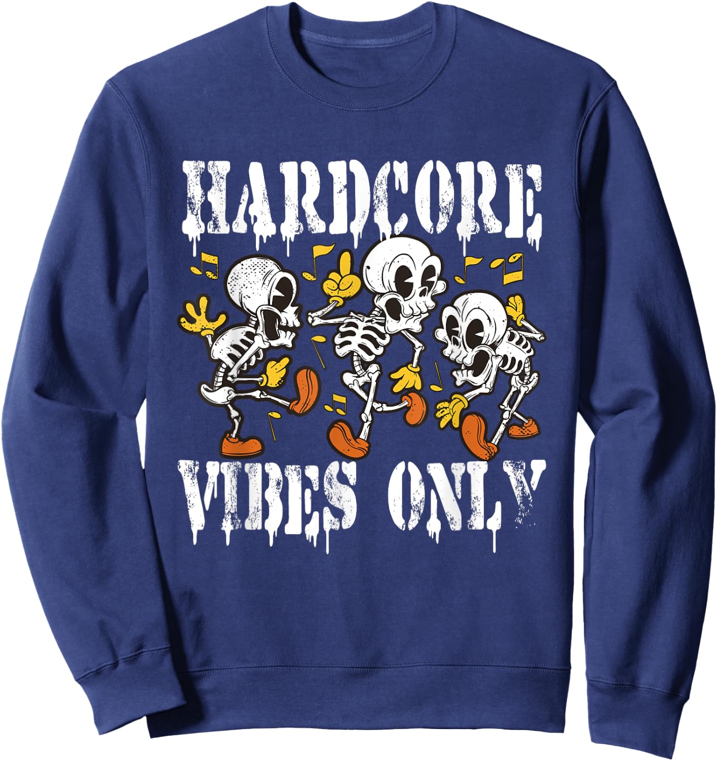 Hardcore Merch Rave Outfit Techno - Speedcore, Gabber , Black, S Sweatshirt - Sweatshirt | Navy