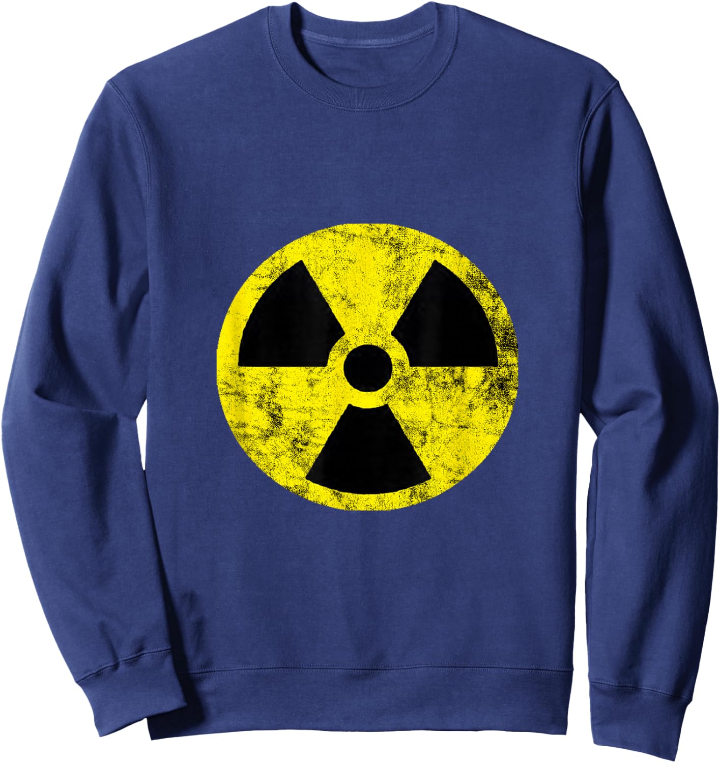 Nuclear Radiation Hazard Warning Fallout Symbol Sign Caution Sweatshirt - Sweatshirt | Navy