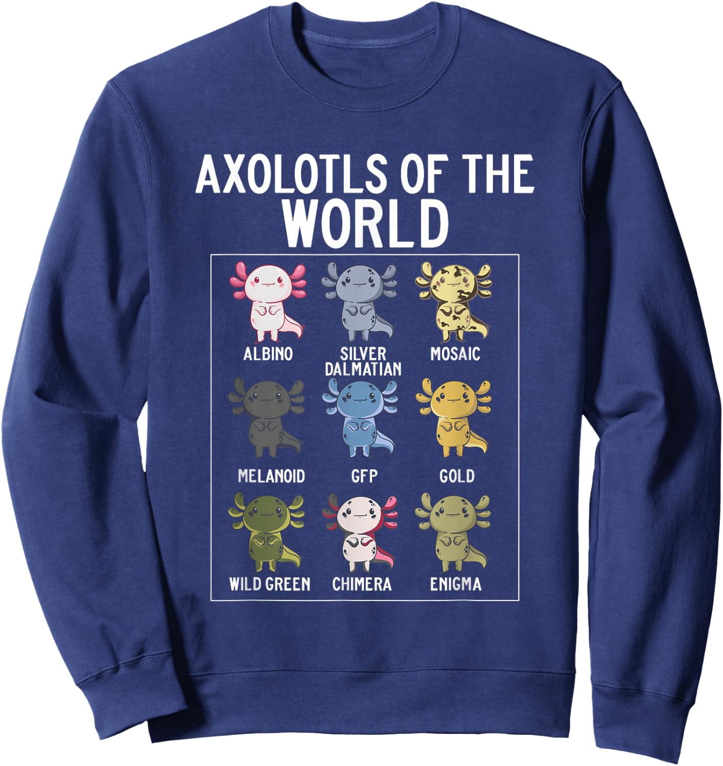 Axolotls Of The World Accessories Costume Clothes Pajamas Sweatshirt - Sweatshirt | Navy