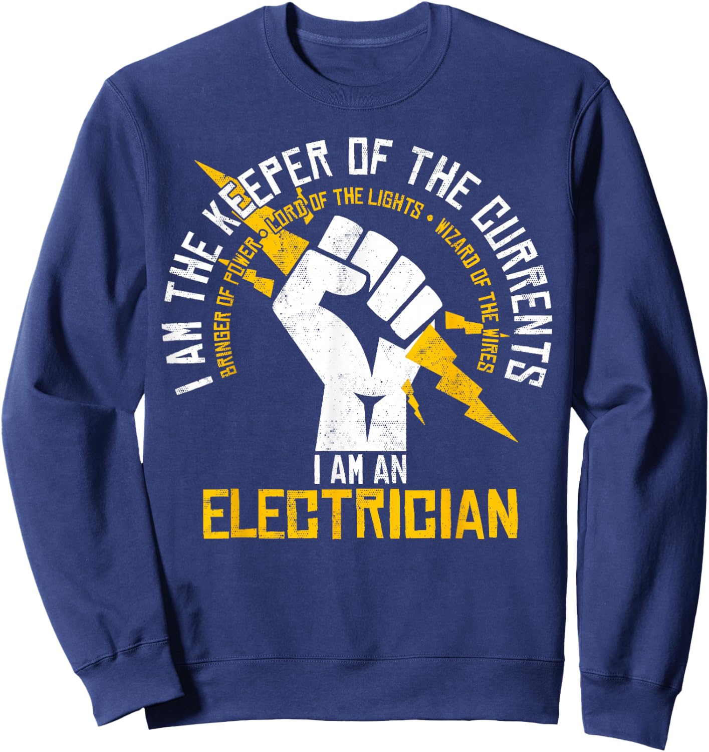 Electrician - Keeper Of Currents Funny Gift Sweatshirt - Sweatshirt | Navy