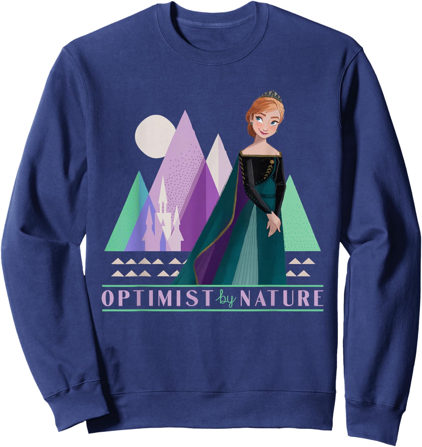 Disney Frozen 2 Queen Anna Optimist By Nature Sweatshirt - Sweatshirt | Navy