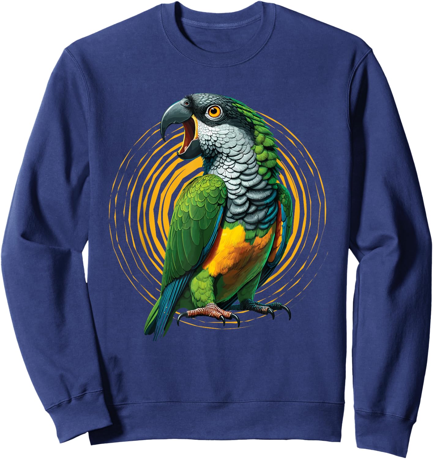 Senegal Parrot Chirping, Senegal Parrot Sweatshirt - Sweatshirt | Navy