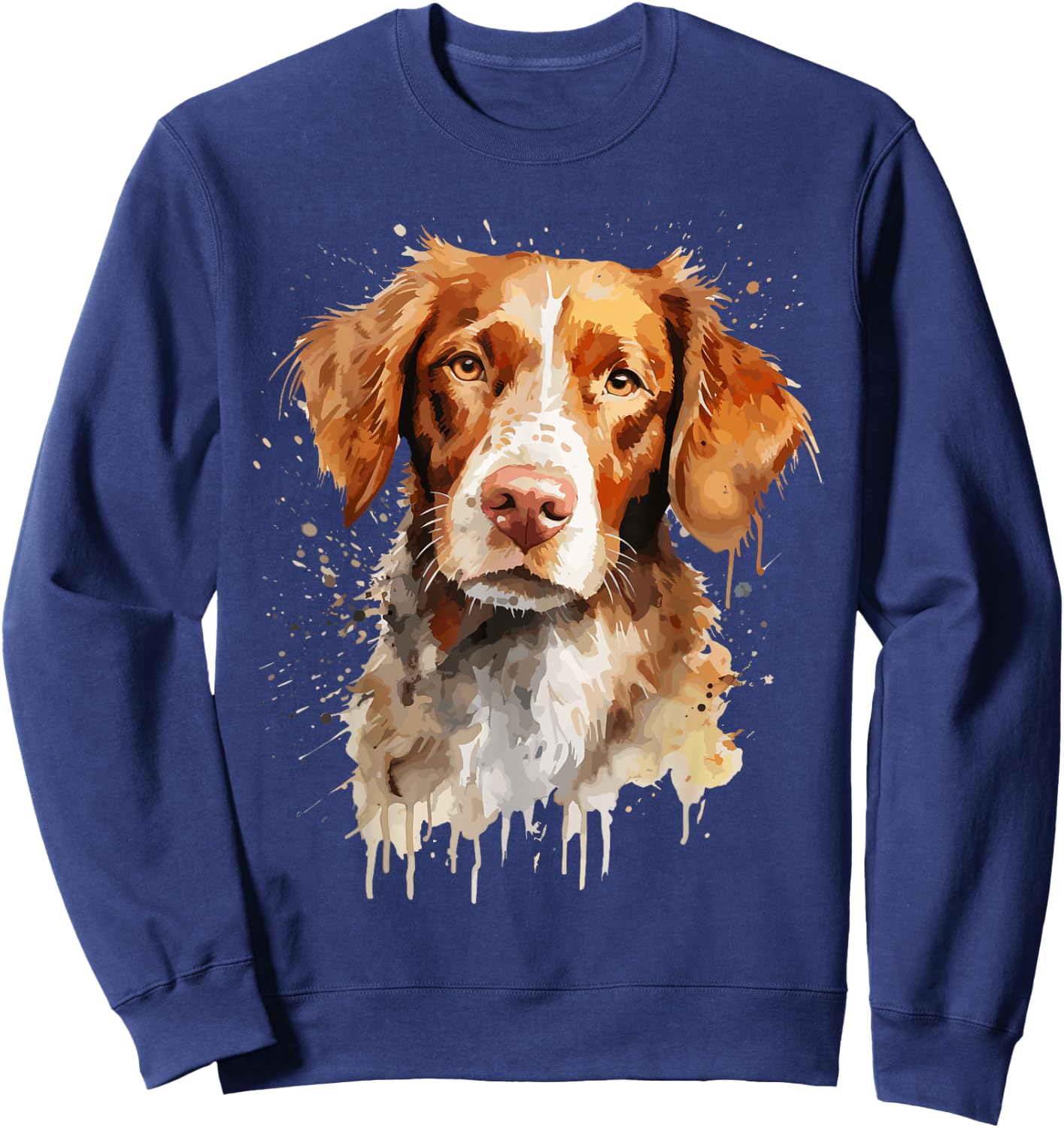 Brittany Spaniel Lovers Design Pop Art Brittany Spaniel Dog Women Girls Kids Sweatshirt - Sweatshirt | Navy