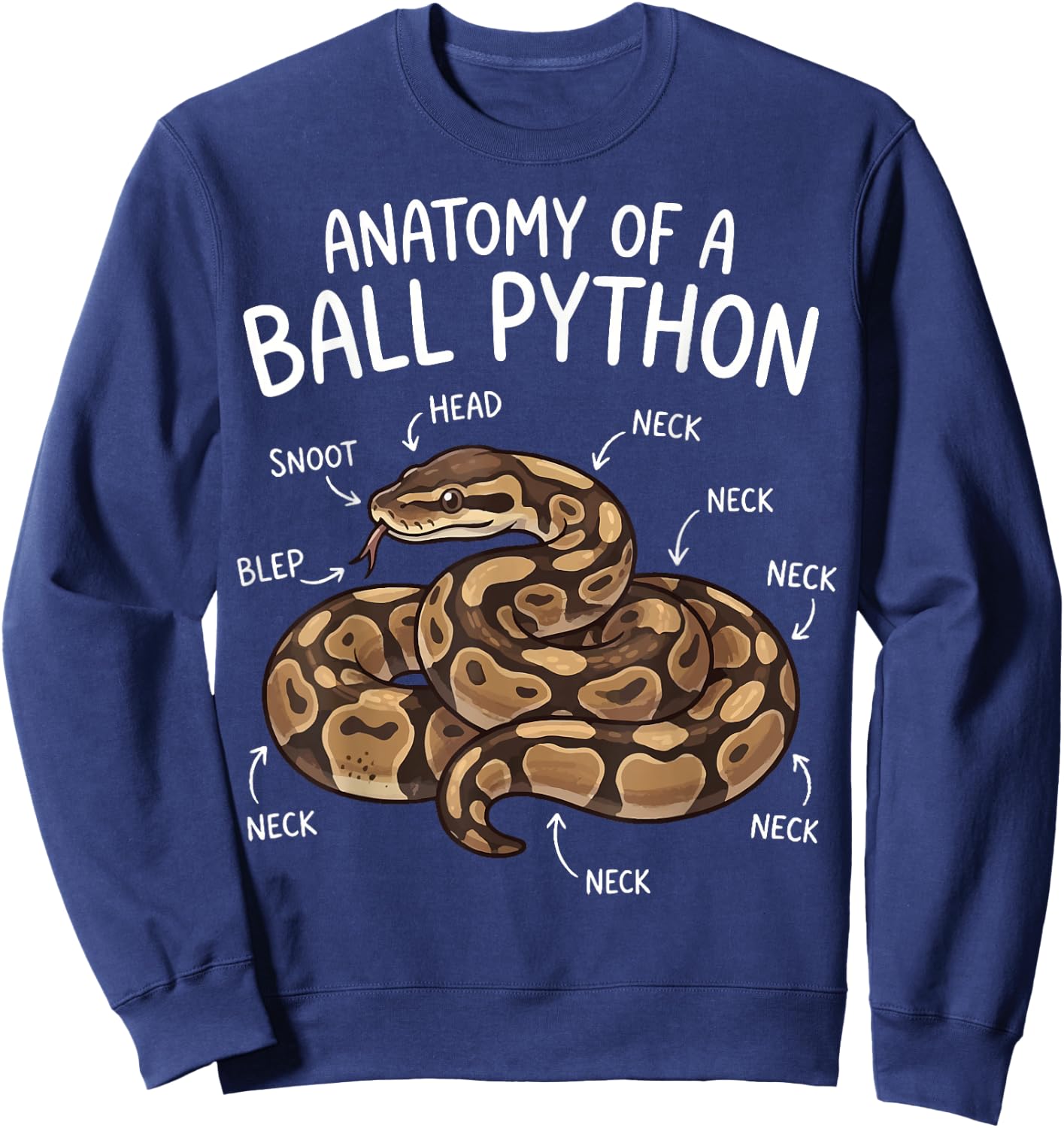 Anatomy of A Ball Python Sweatshirt - Sweatshirt | Navy