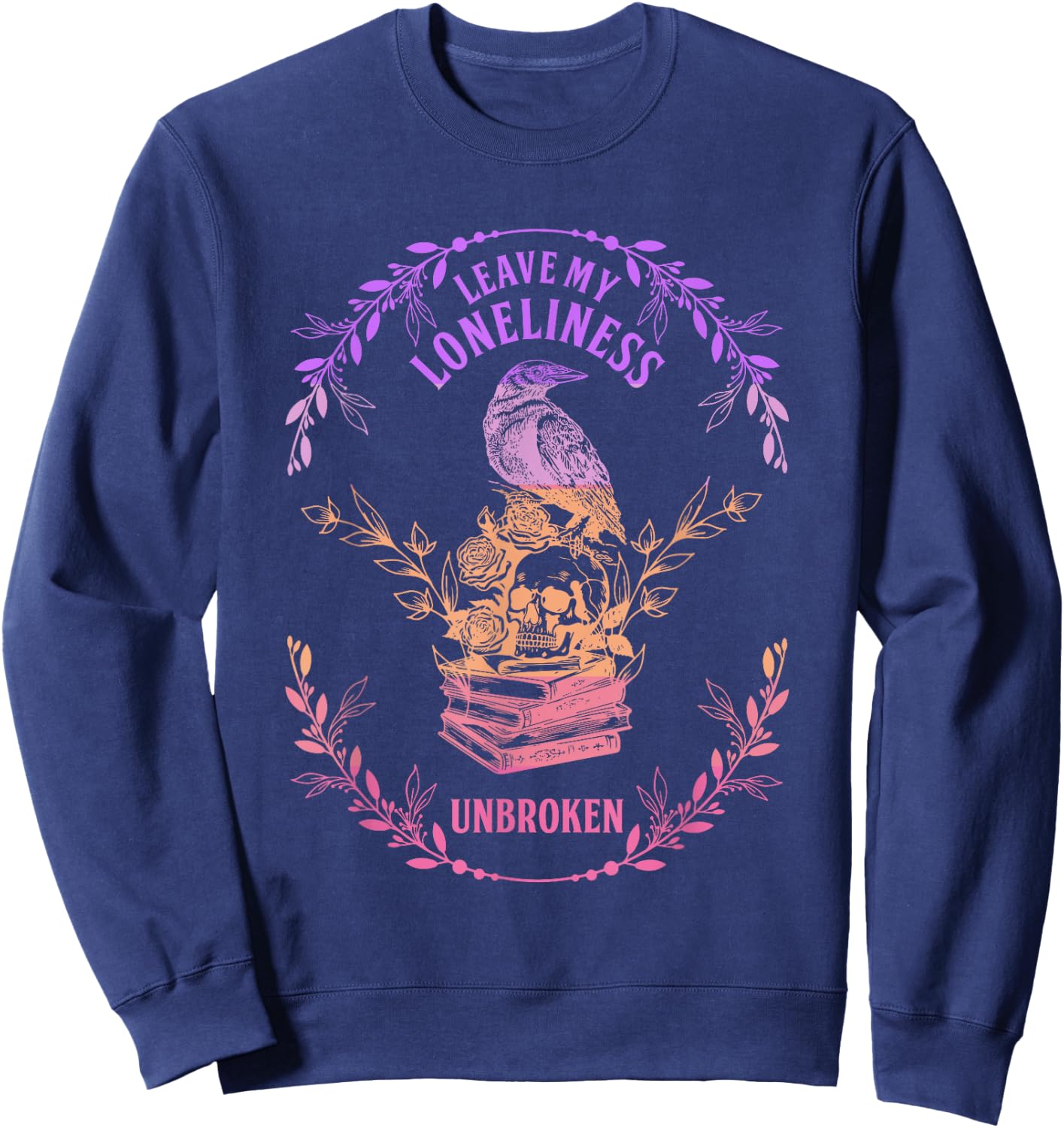 Leave My Loneliness Unbroken Existentialism Philosophy Bird Sweatshirt - Sweatshirt | Navy