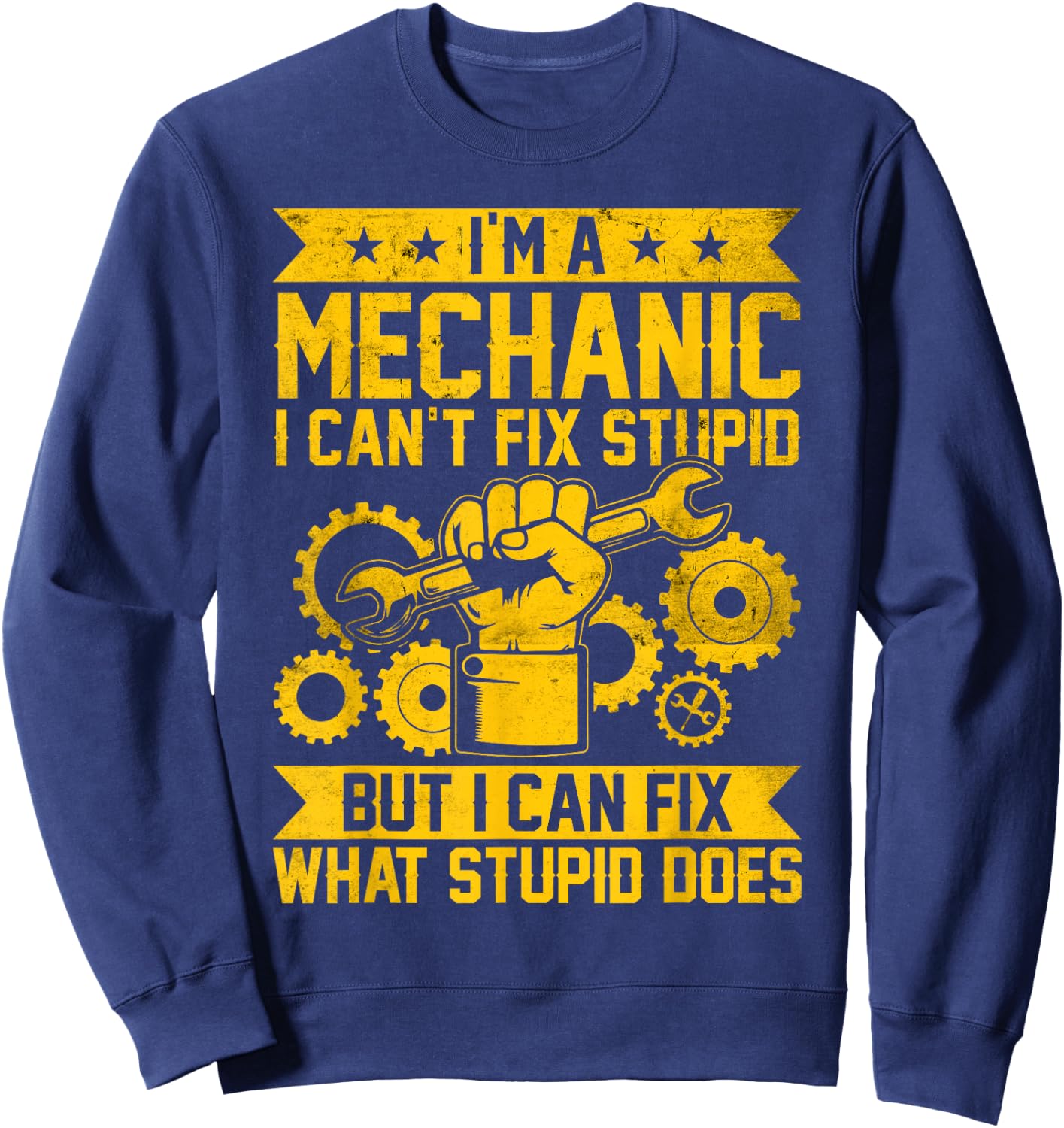 Funny Car Mechanic Engineer Men Women Kids Auto Mechanic Sweatshirt - Sweatshirt | Navy