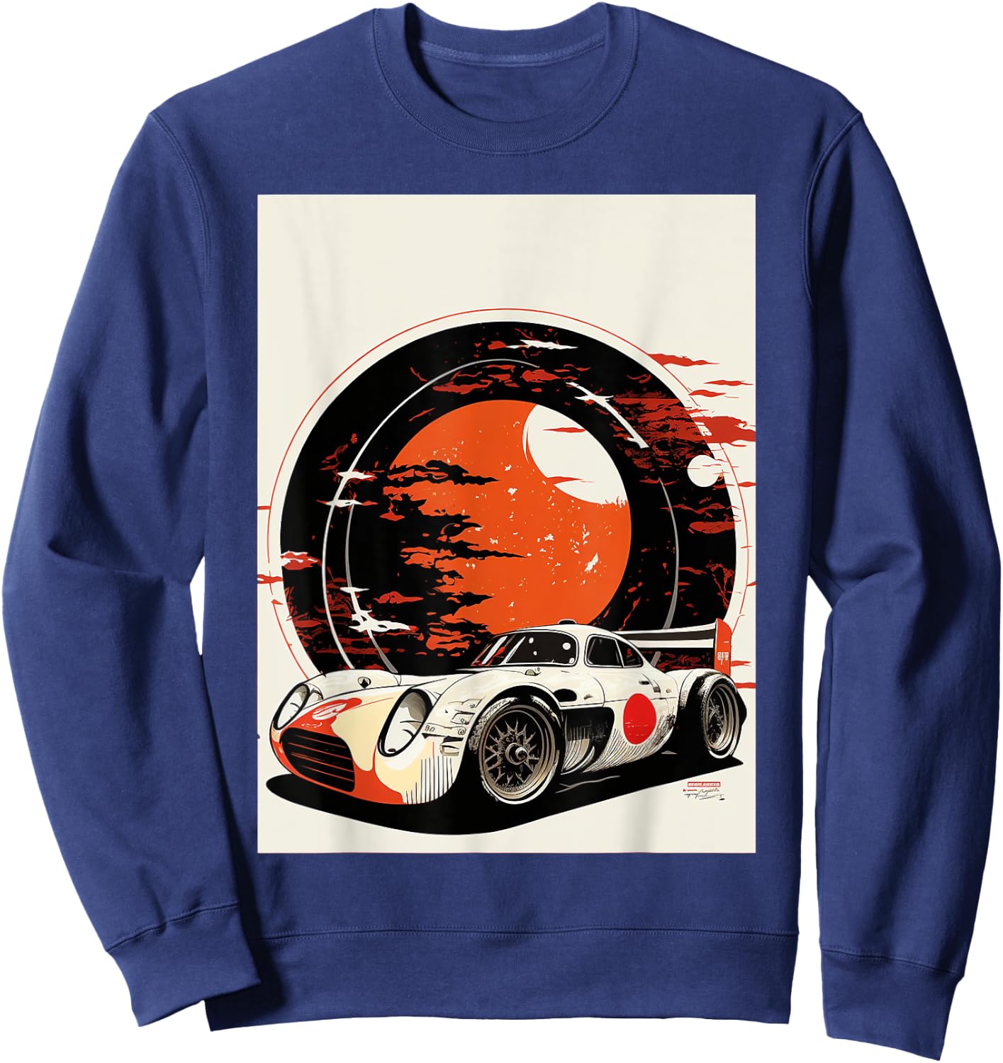 Unique Racing Motorsports Vintage Japanese Classic Car Sweatshirt - Sweatshirt | Navy
