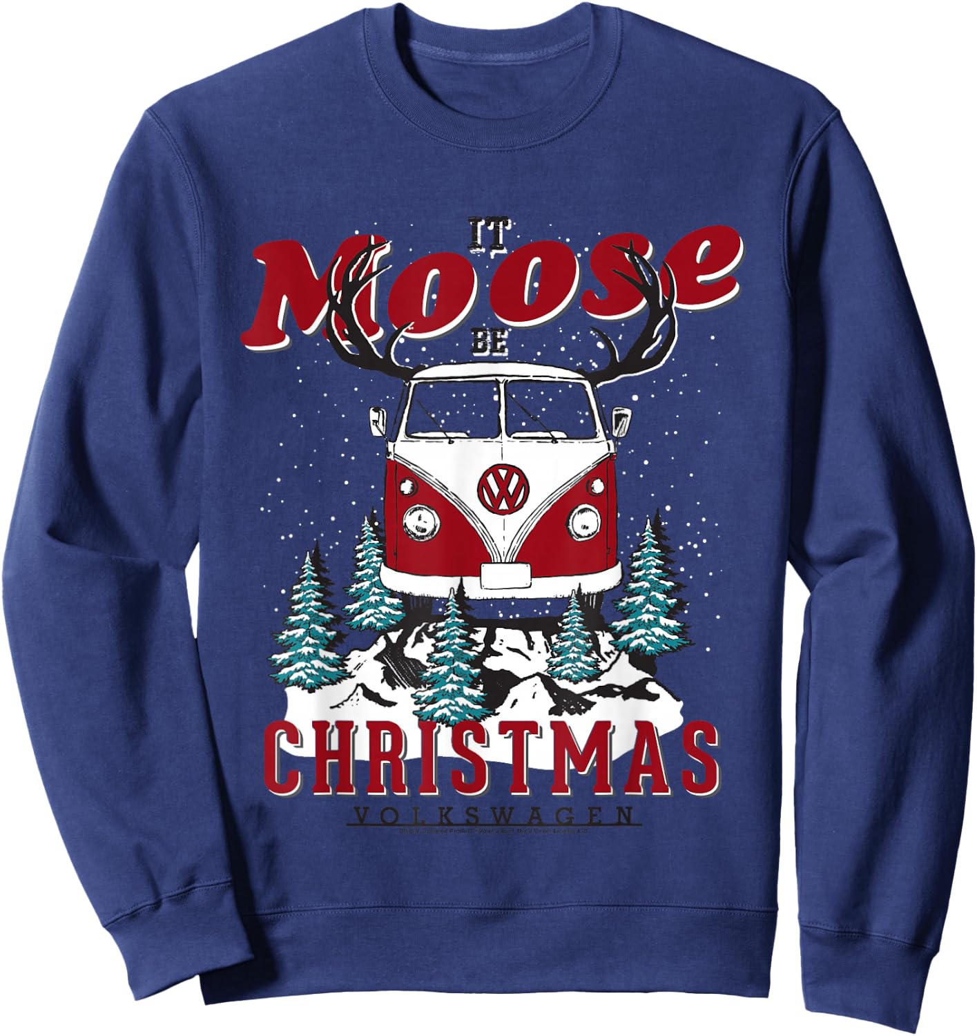 Volkswagen It Moose Be Christmas Sweatshirt - Sweatshirt | Navy
