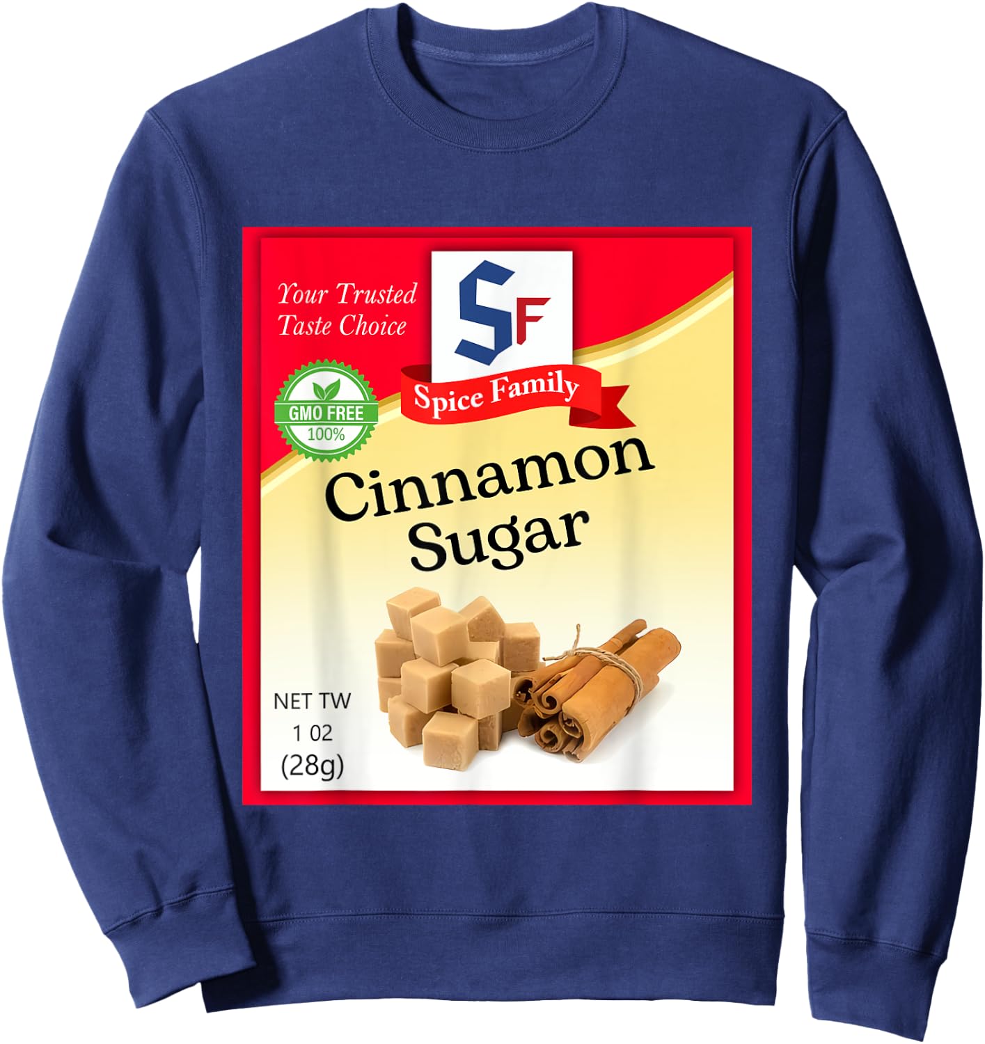 Cinnamon Sugar Condiment Holiday Spice Group Costumes Sweatshirt - Sweatshirt | Navy