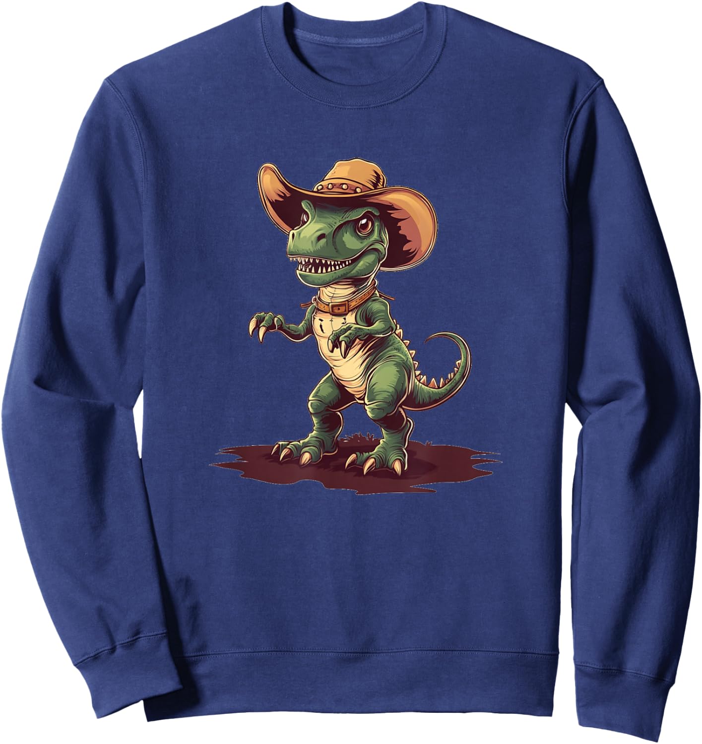 Nice Dinosaur Cowboy for Jurassic Ranch Lovers Sweatshirt - Sweatshirt | Navy