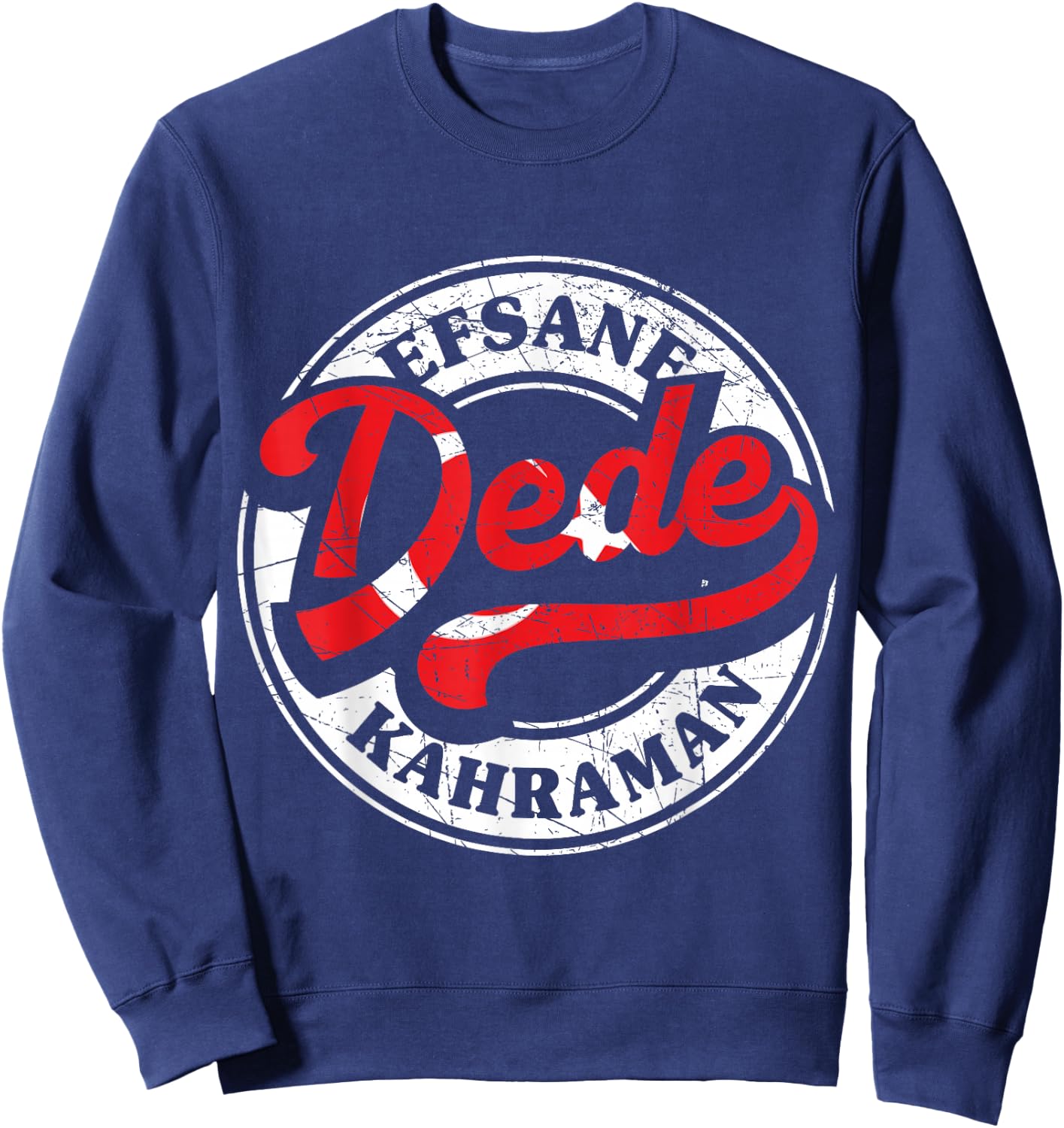 Bester Dede Der Welt Türkischer Opa Großvater Türkei Retro Sweatshirt - Sweatshirt | Navy