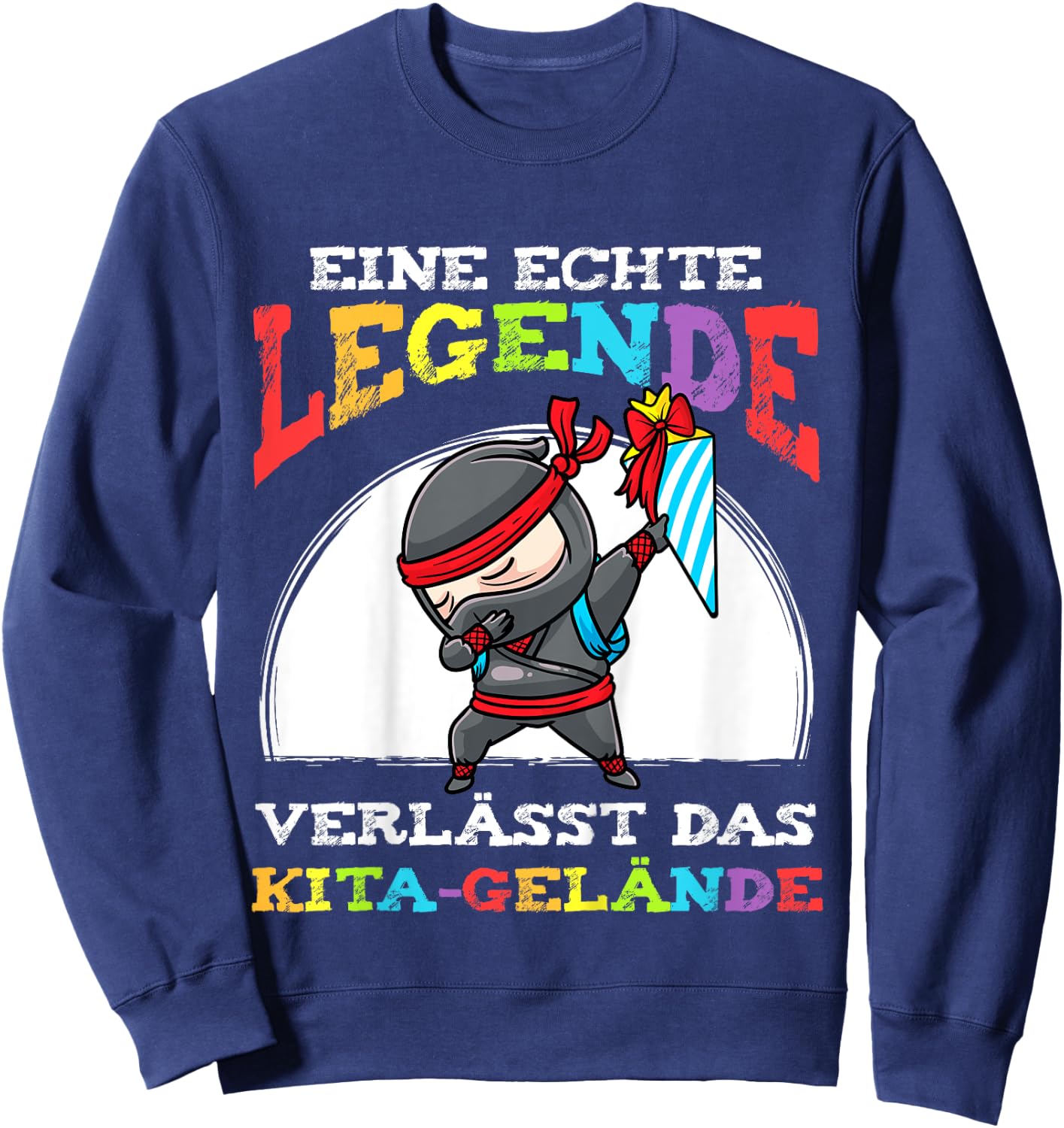 Einschulung Schulkind 2022 Schultüte Ninja Schulanfang Sweatshirt - Sweatshirt | Navy
