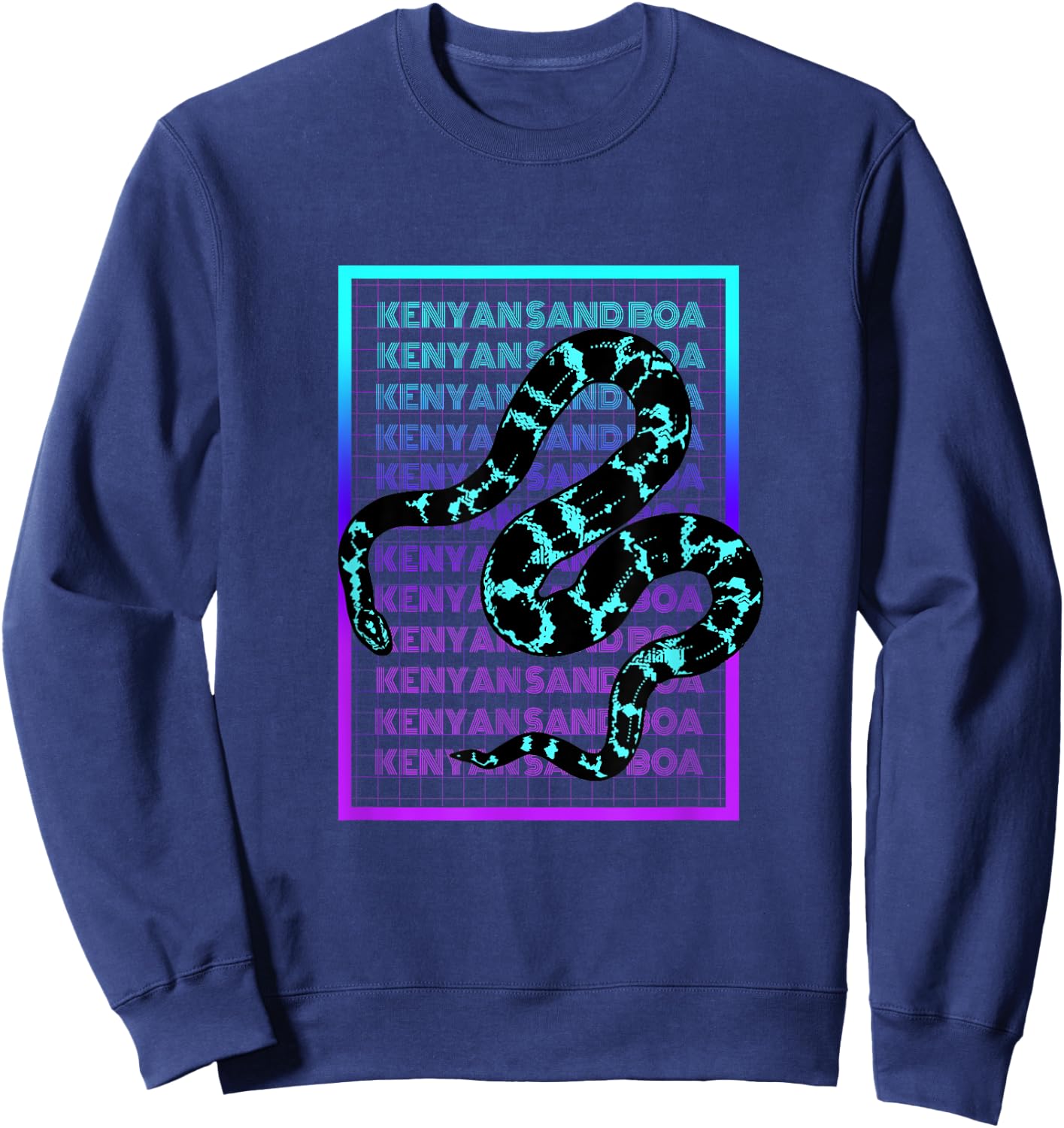 Kenyan Sand Boa Snake Vintage Retro Kenyan Sand Boa Sweatshirt - Sweatshirt | Navy