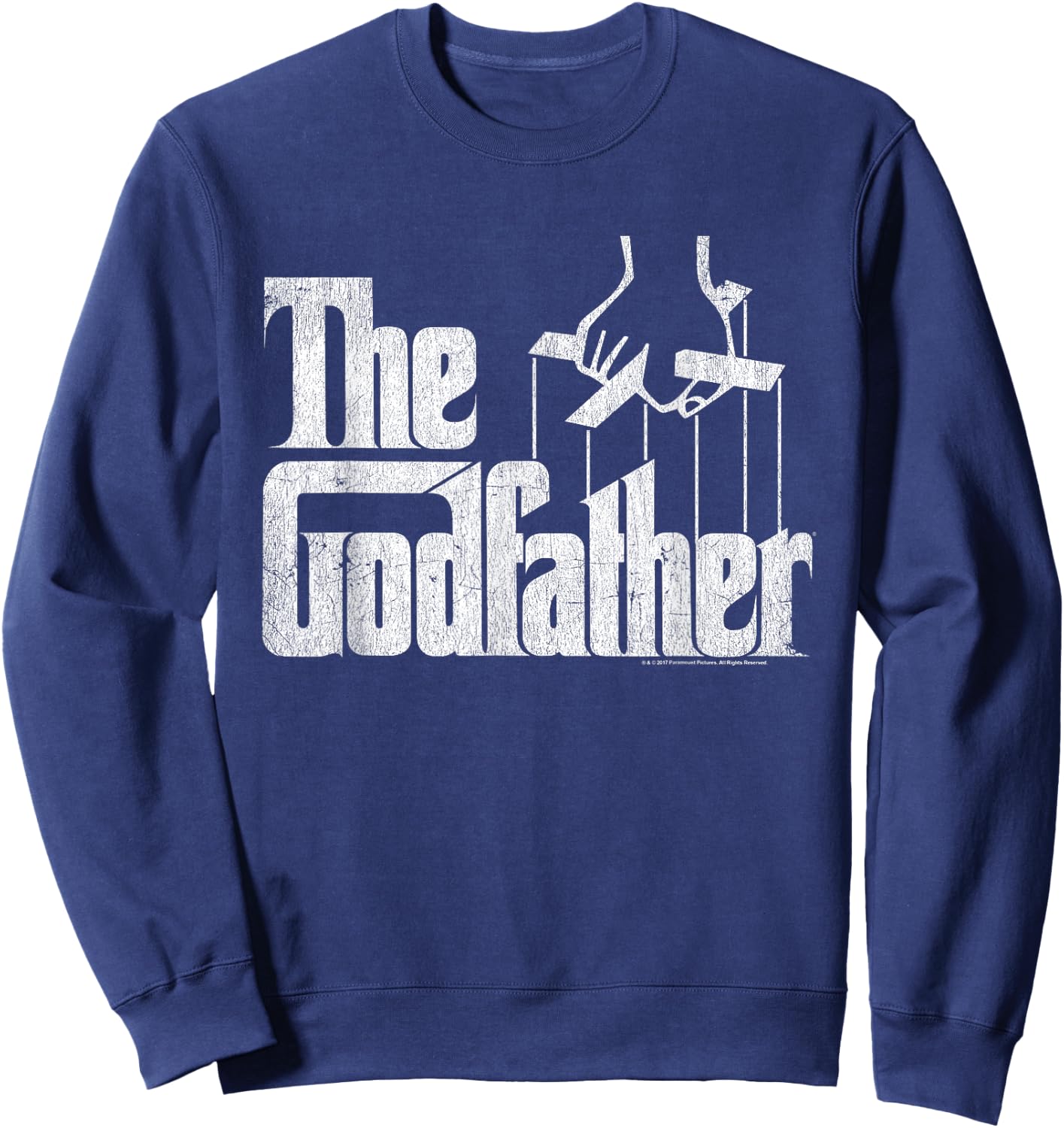 The Godfather - Herren, Schwarz, S, Kurzarm, Klassische Passform, Offizielles 'The Godfather' Logo Sweatshirt - Sweatshirt | Navy
