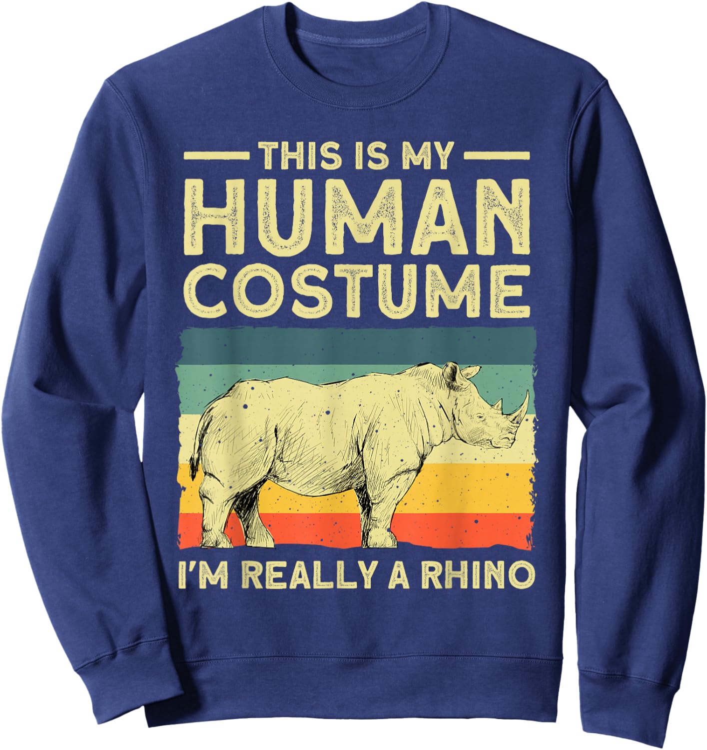 Best Rhino Design Women Kids Rhino Rhinoceros Lovers Sweatshirt - Sweatshirt | Navy