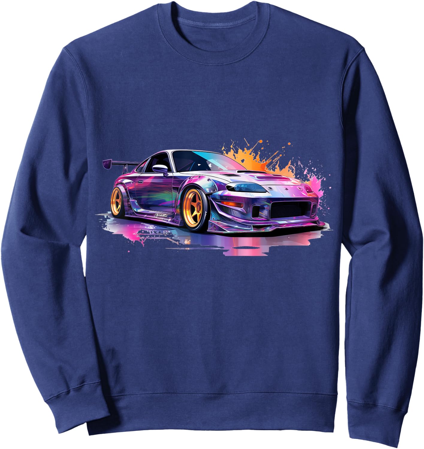 Tuning JDM Automotive Vintage Cars Retro Tuning 90s Car , black Sweatshirt - Sweatshirt | Navy