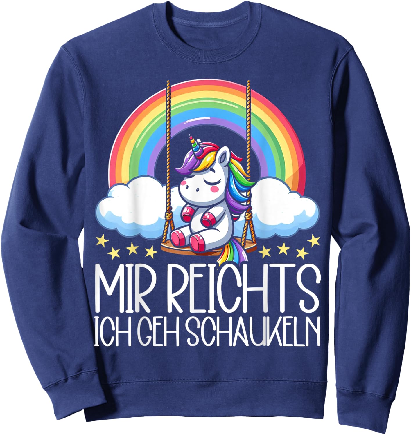 Mir Reichts Ich Geh Schaukeln Funny Unicorn Partner Look , black Sweatshirt - Sweatshirt | Navy