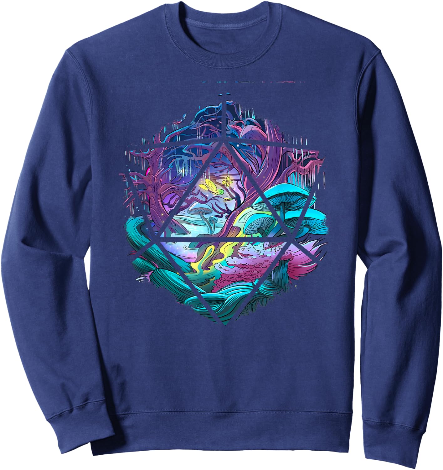 RPG Games Brettspiele Würfel Pen and Paper Fantasy Pilze Sweatshirt - Sweatshirt | Navy