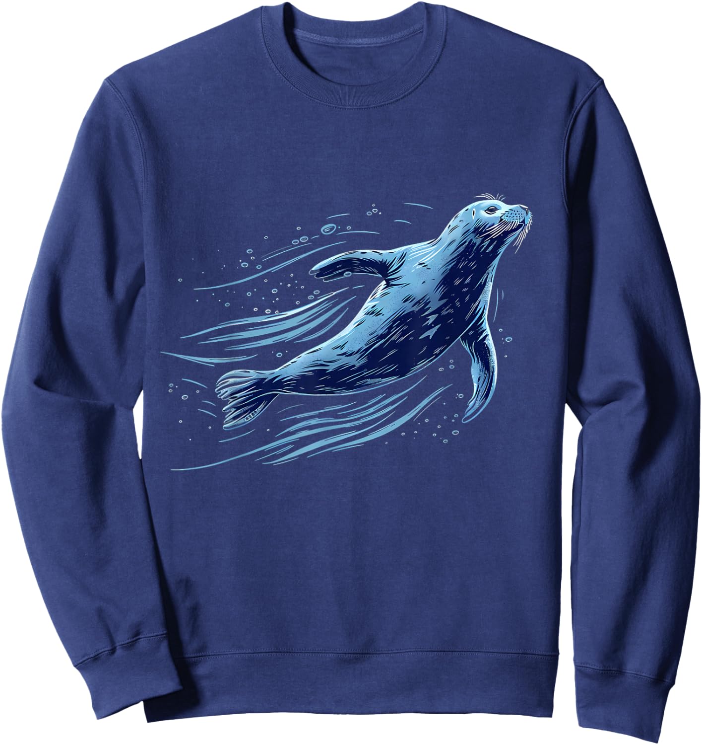 Seal Ocean Sea Animal Sea Ocean Seal Lover Marine Mammal Sweatshirt - Sweatshirt | Navy