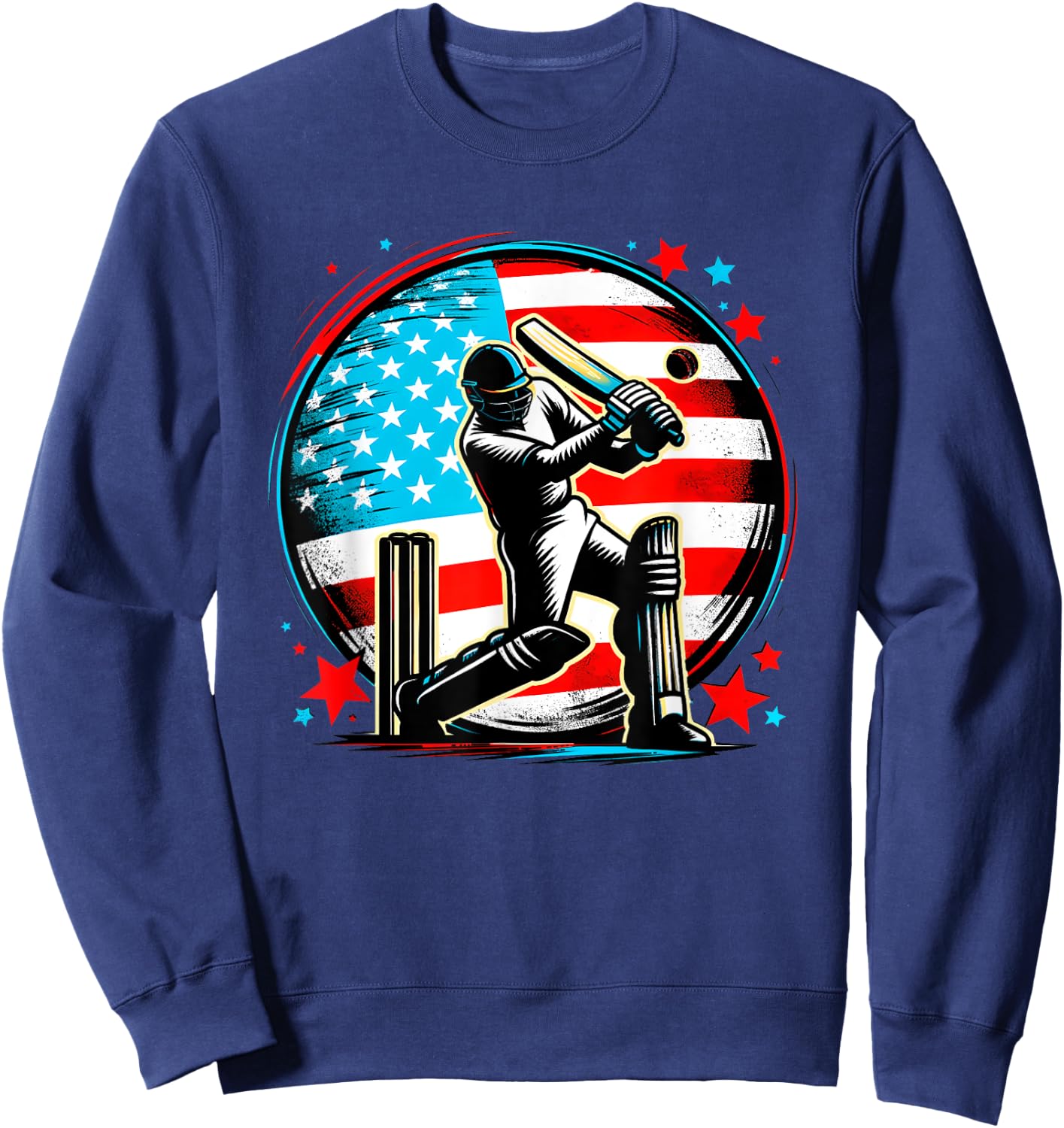 USA Cricket Jersey USA Cricket Team Lover Supporter America Sweatshirt - Sweatshirt | Navy