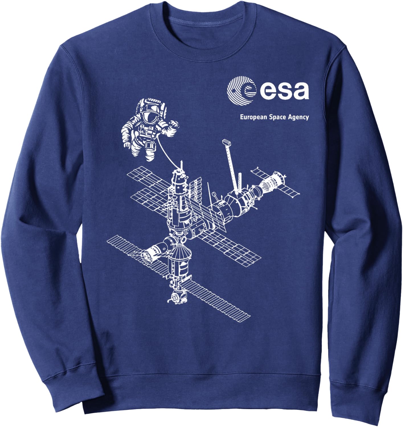 ESA ISS Internationale Raumstation Astronaut - ESA ISS - Erwachsene - Astronaut - Schwarz - S Sweatshirt - Sweatshirt | Navy