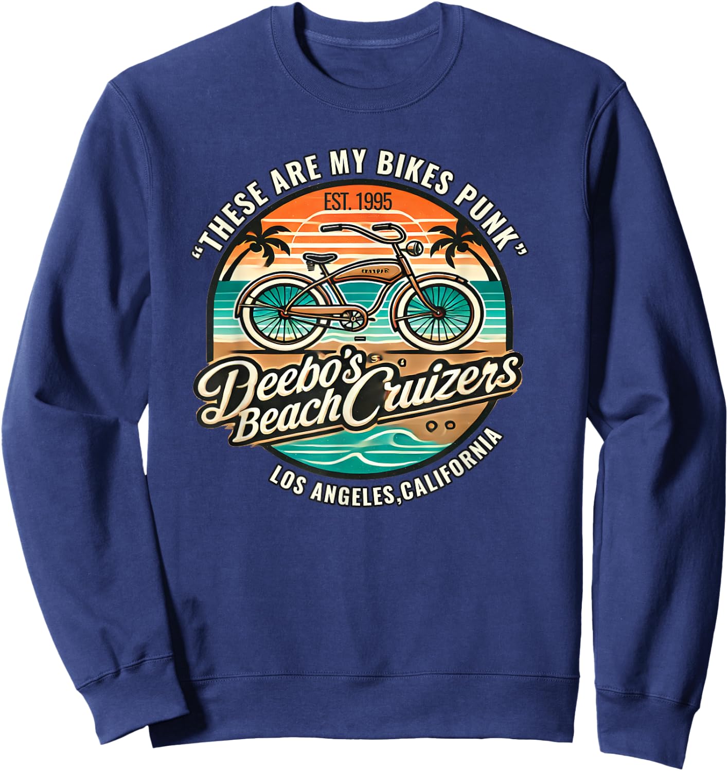 Deebo's Beach Cruisers Parody Bike Shop from the 90s Sweatshirt - Sweatshirt | Navy