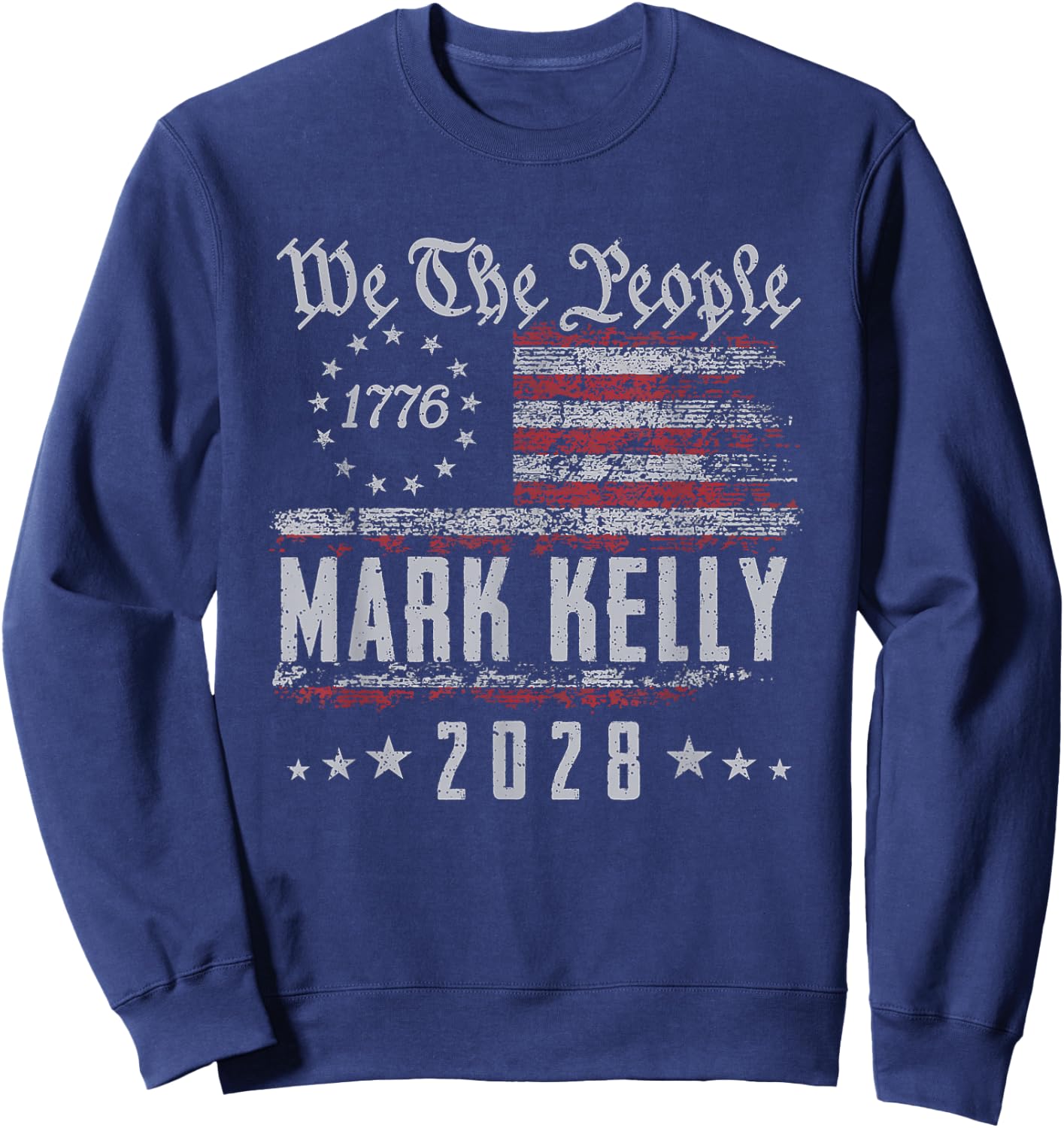 US Flag We The People Kelly 2028 for President Sweatshirt - Sweatshirt | Navy