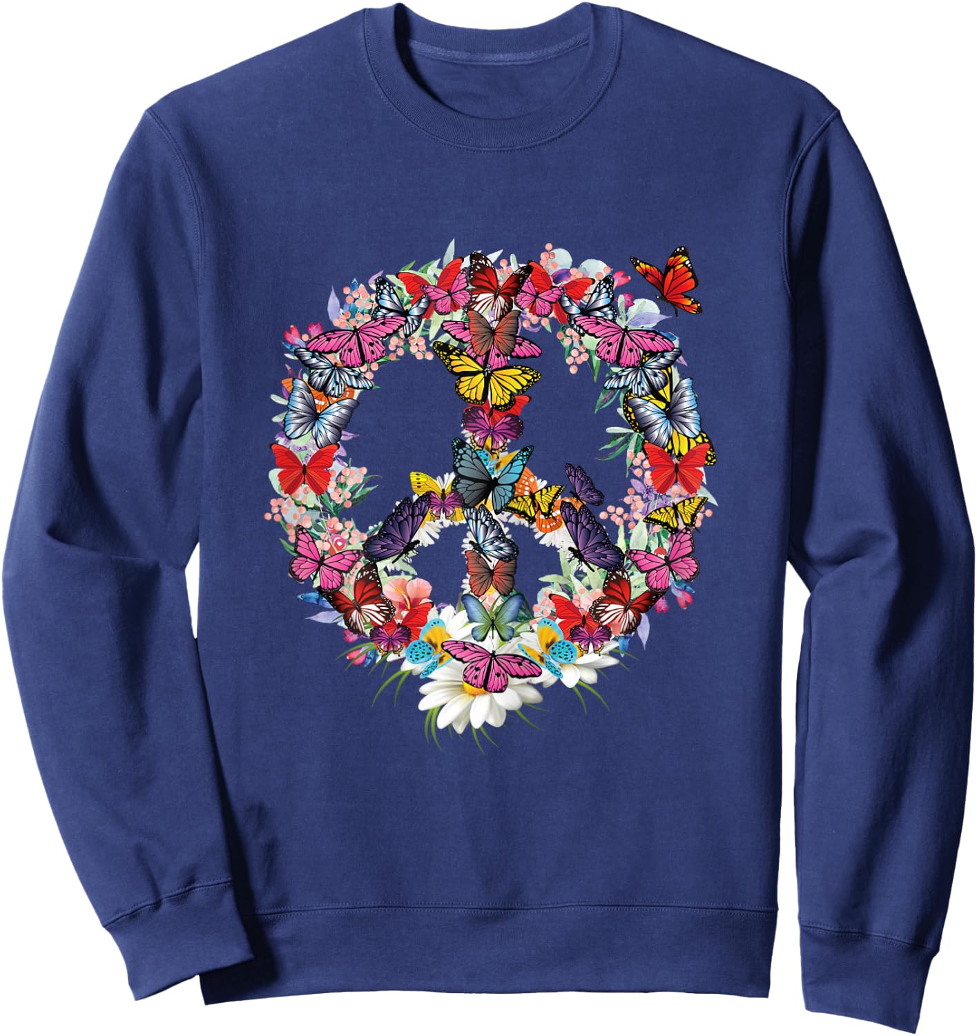 Peace , White Sweatshirt - Sweatshirt | Navy