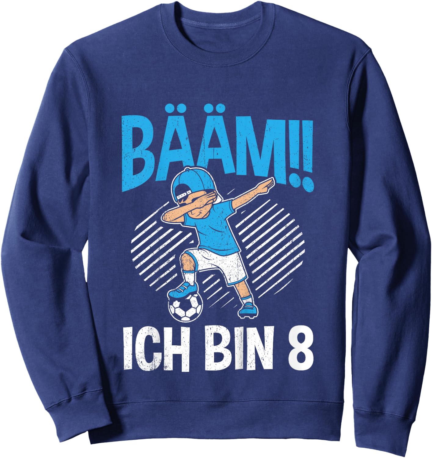 BÄÄM Ich bin 8 Dabbing Geburtstagsshirt 8 Jahre Jungs Sweatshirt - Sweatshirt | Navy