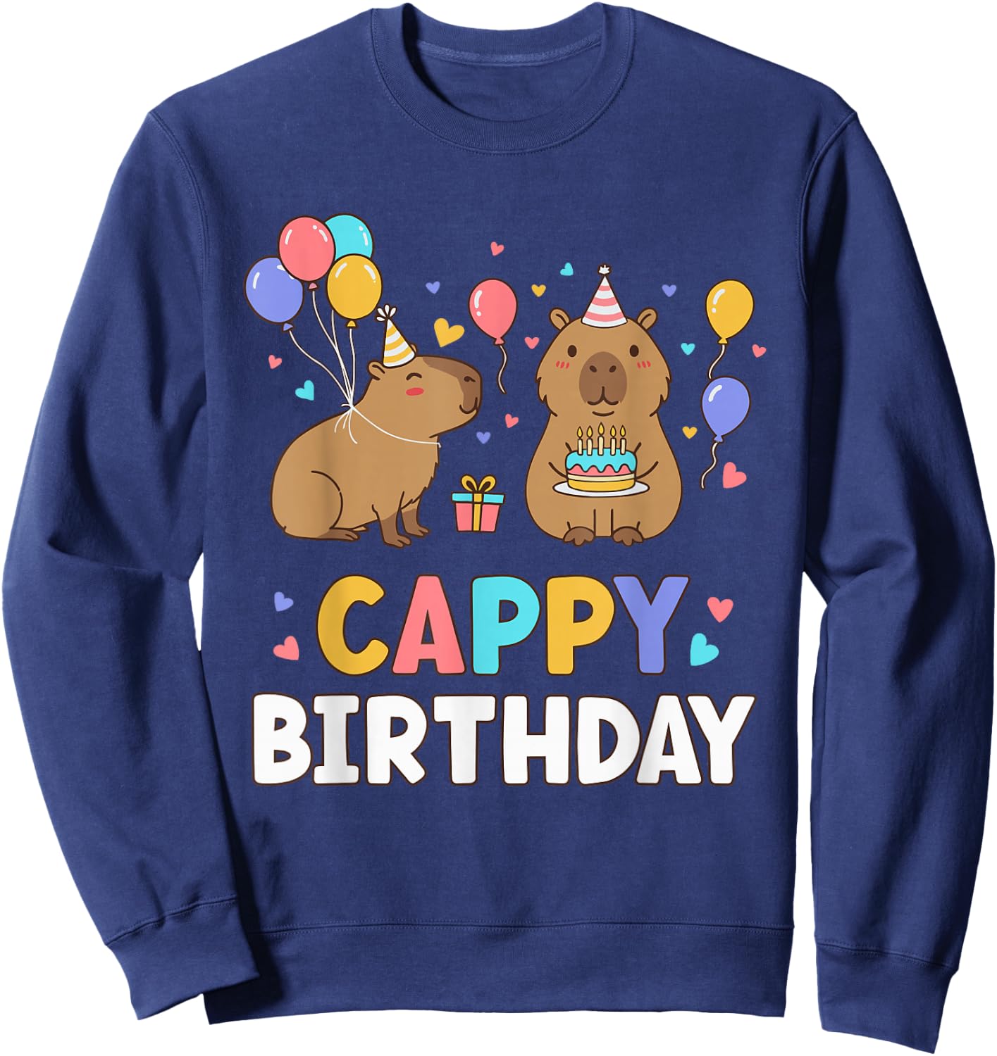 Alles Gute zum Geburtstag Capybara Kids Happy Birthday Mädchen Junge Bday Sweatshirt - Sweatshirt | Navy