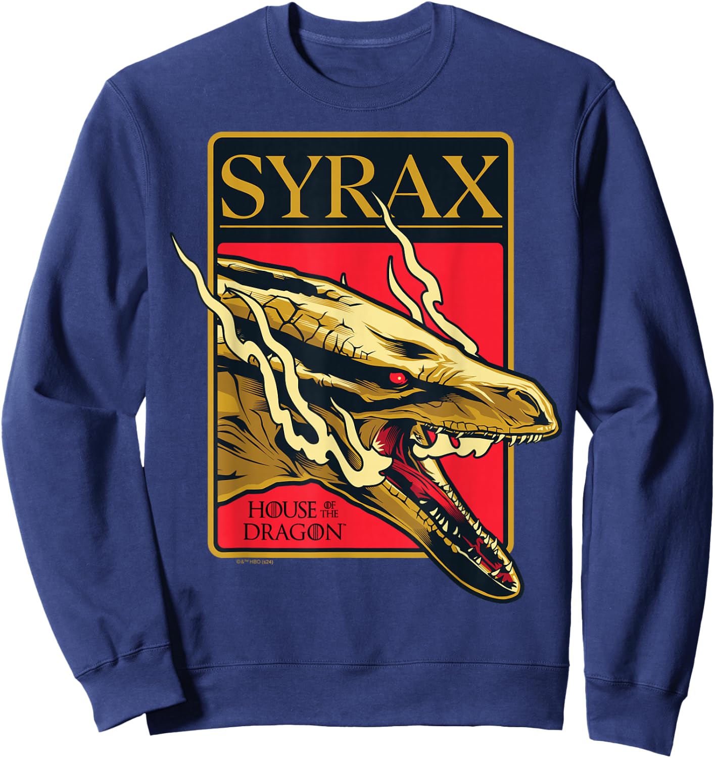 House Of The Dragon - Syrax Rhaenyra Targaryen Dragon Sweatshirt - Sweatshirt | Navy