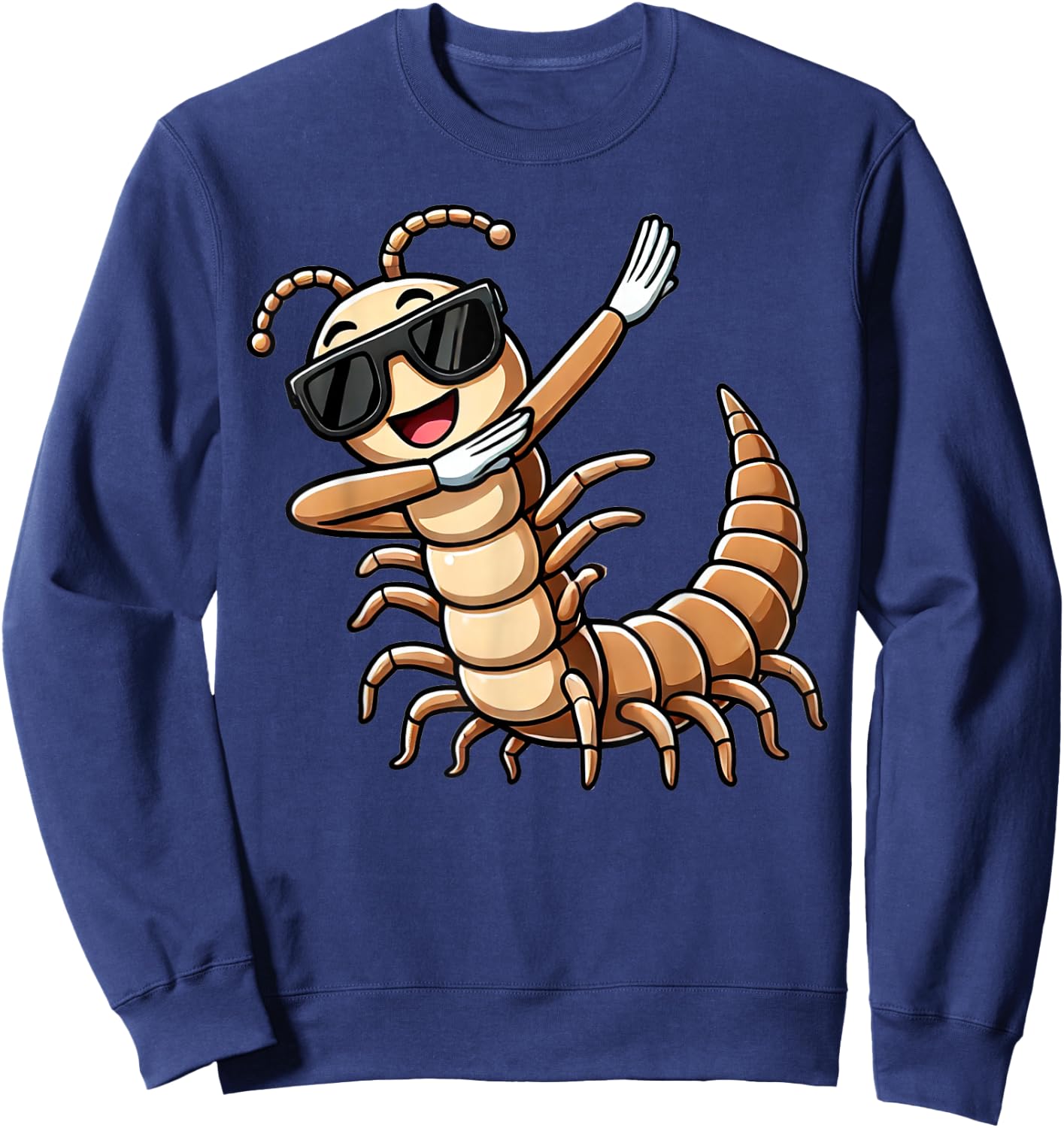Dabbing Centipede Funny Insect with Centipede , black Sweatshirt - Sweatshirt | Navy