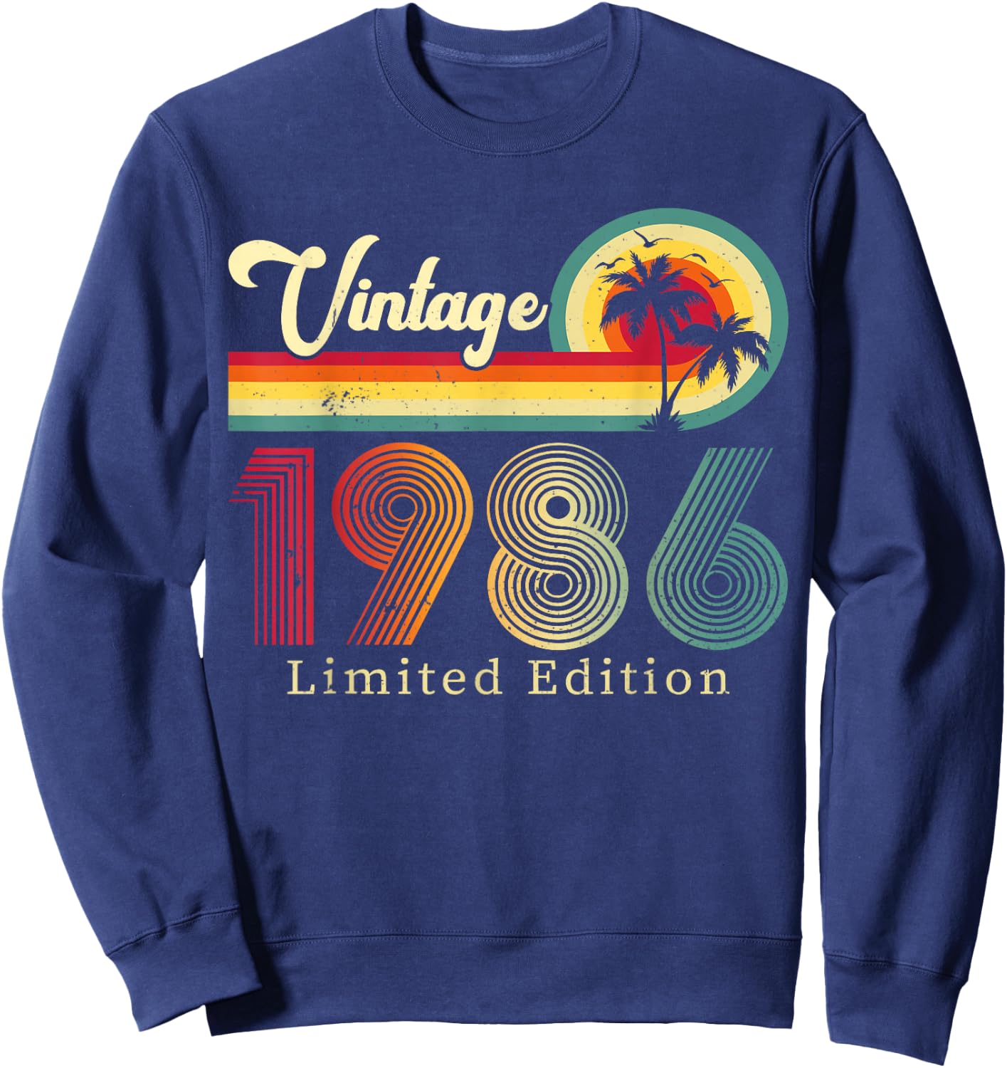 40 Birthday Vintage 1986 Classic 40 Year Old Best of 1986 Sweatshirt - Sweatshirt | Navy