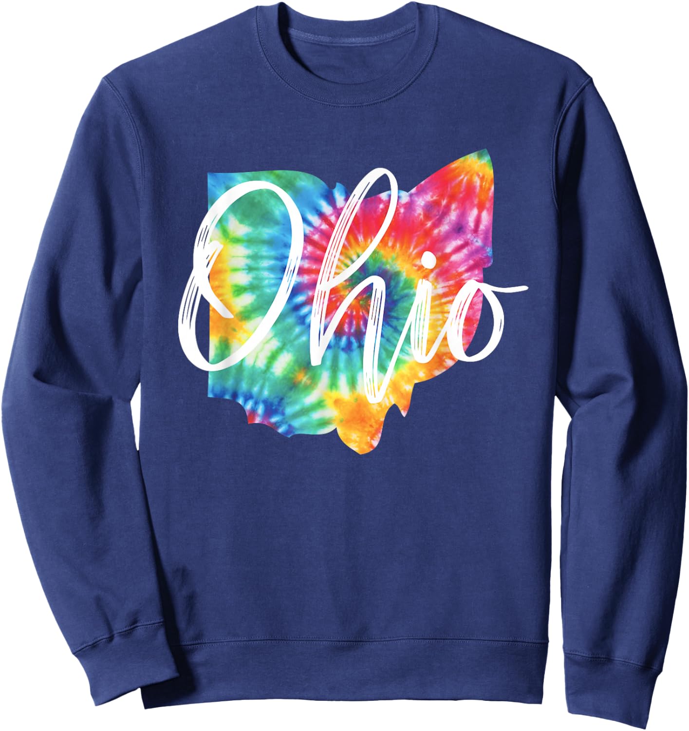 Ohio Tie Dye Vintage Inspired Classic Sweatshirt - Sweatshirt | Navy
