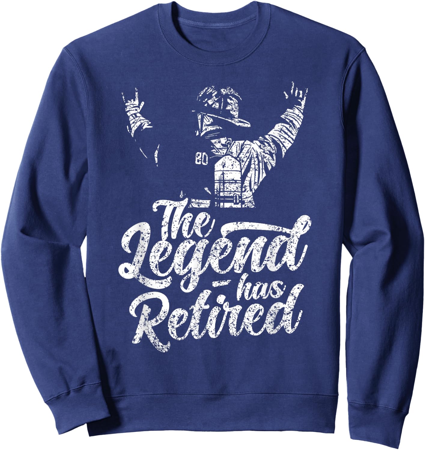 The Legend Has Retired Firefighter Fire Fighter Retirement Sweatshirt - Sweatshirt | Navy