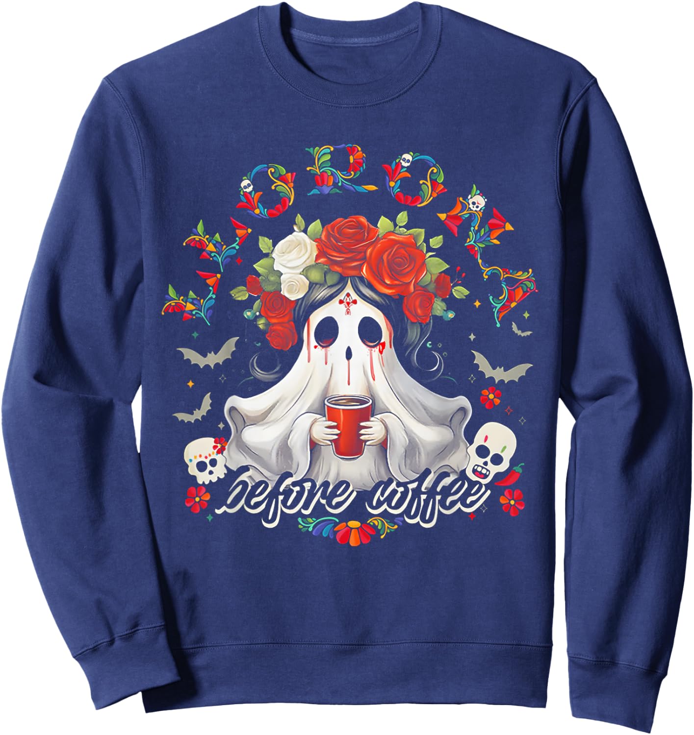 Llorona Before Coffee Sweatshirt - Sweatshirt | Navy